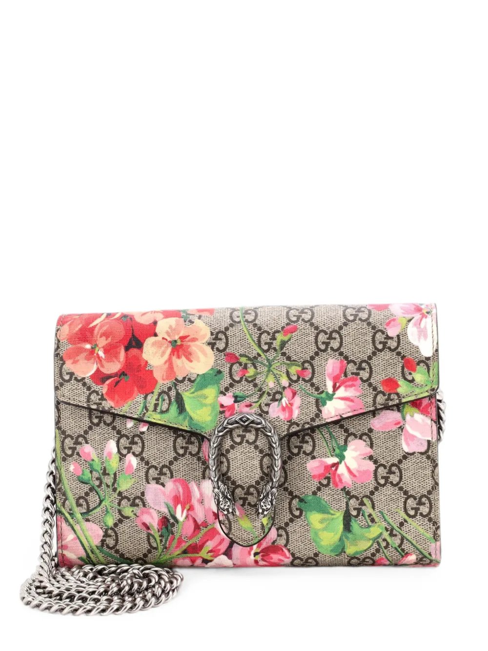 Dionysus Chain Wallet Blooms Print GG Coated Canvas Small crossbody bag