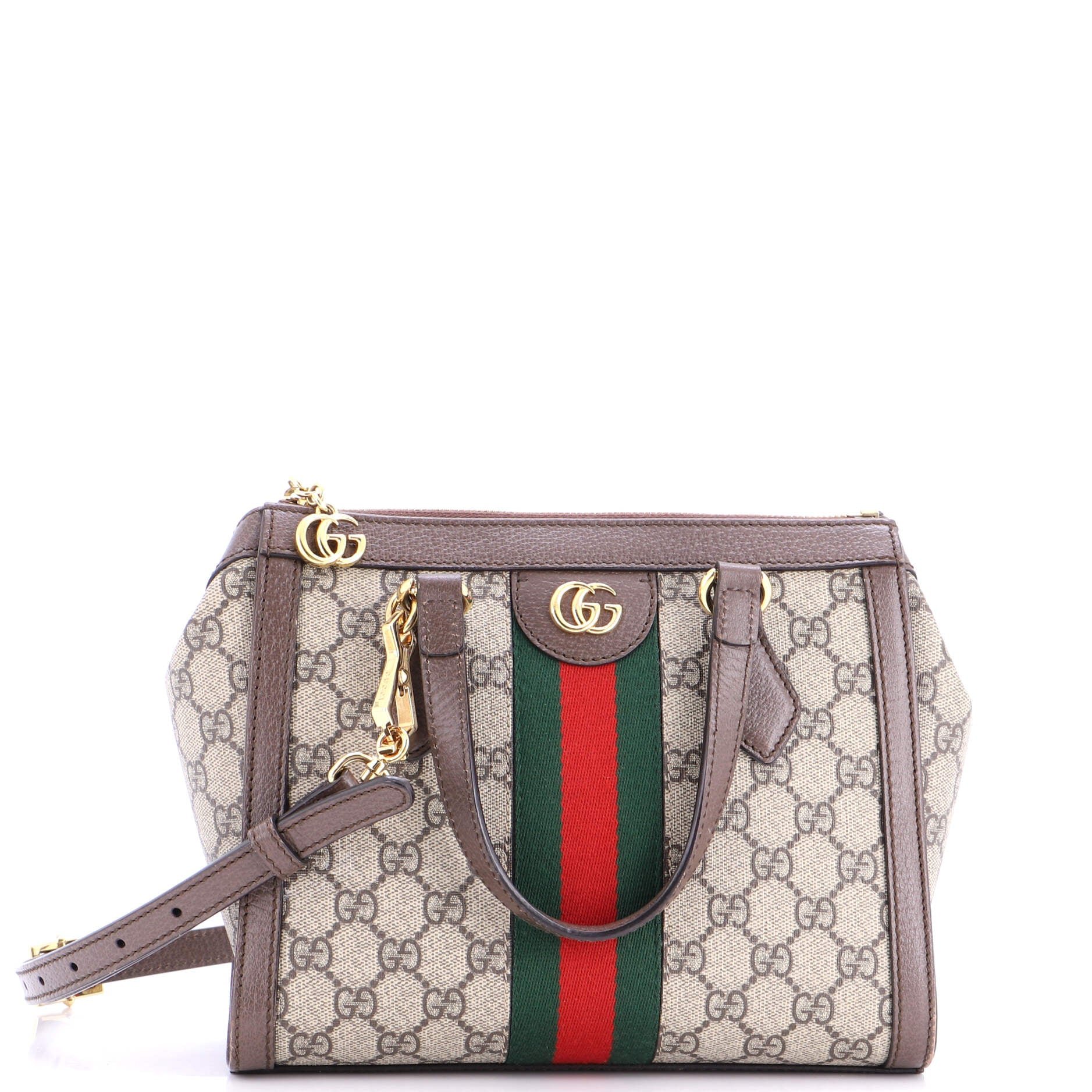 Ophidia Top Handle Tote GG Coated Canvas Small