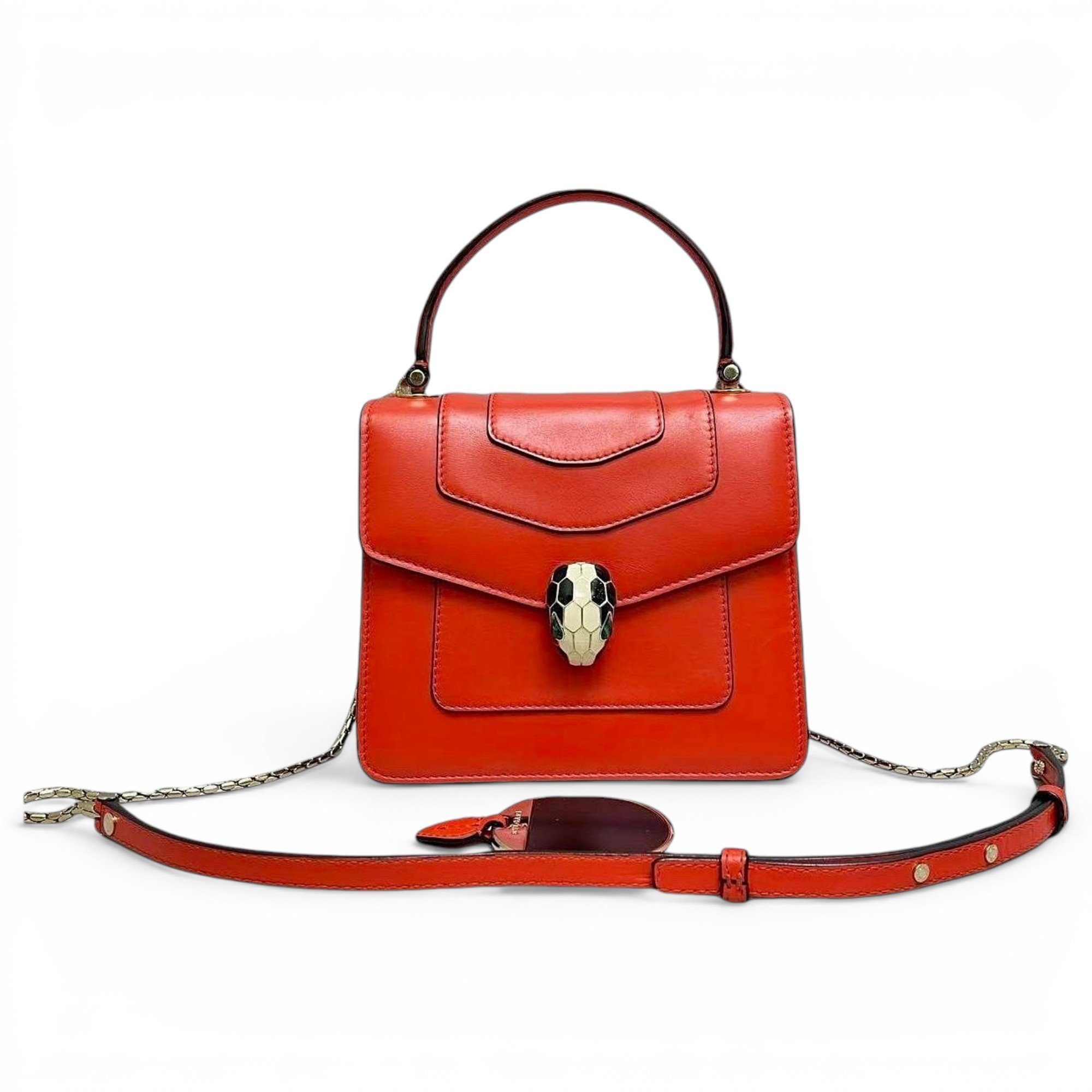 Serpenti leather handbag
