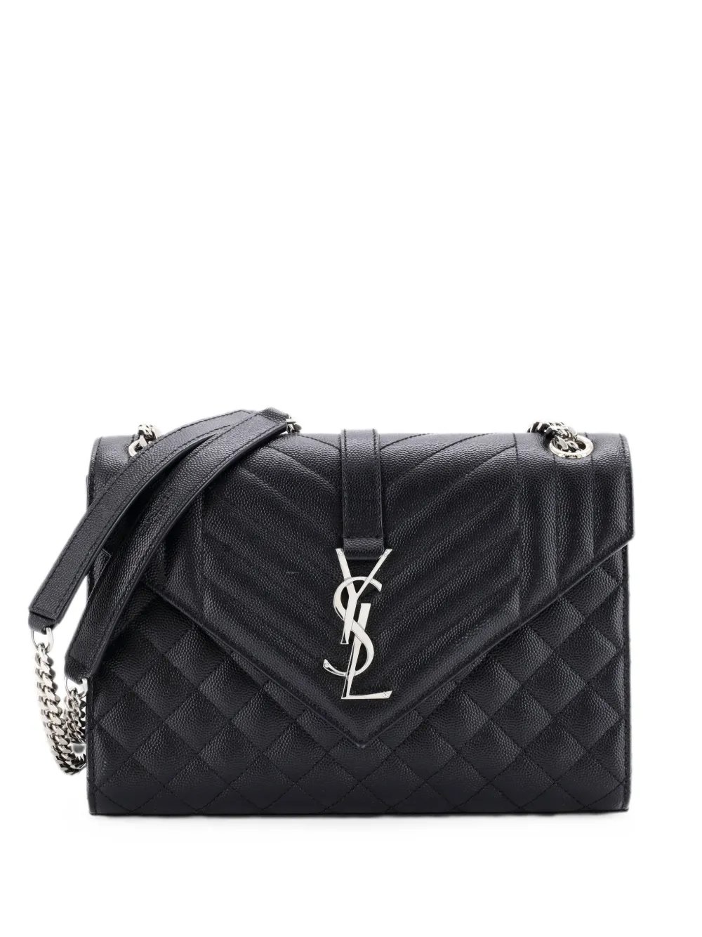 Classic Monogram Envelope Satchel Mixed Matelasse Leather Medium shoulder bag