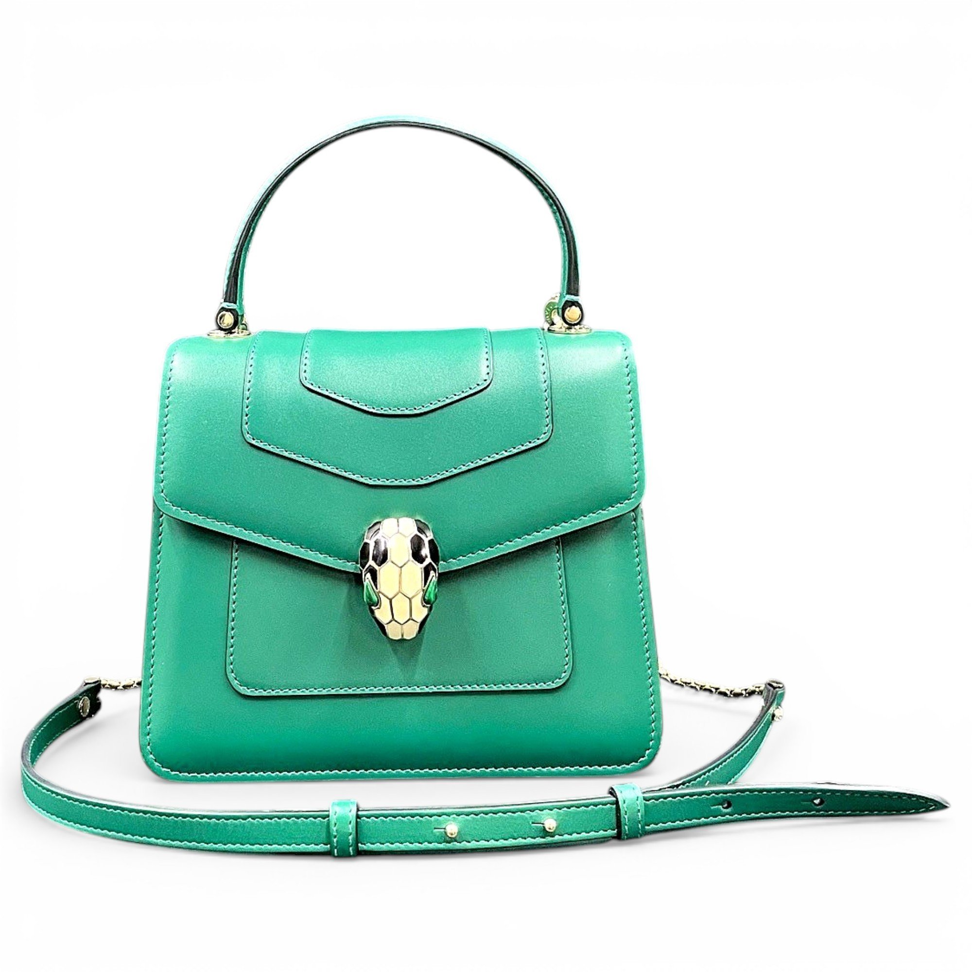 Serpenti leather handbag