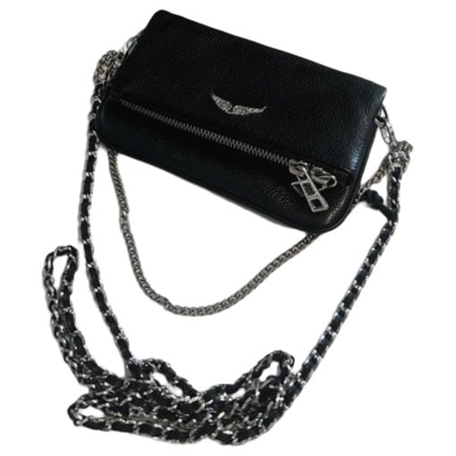Rock leather clutch bag