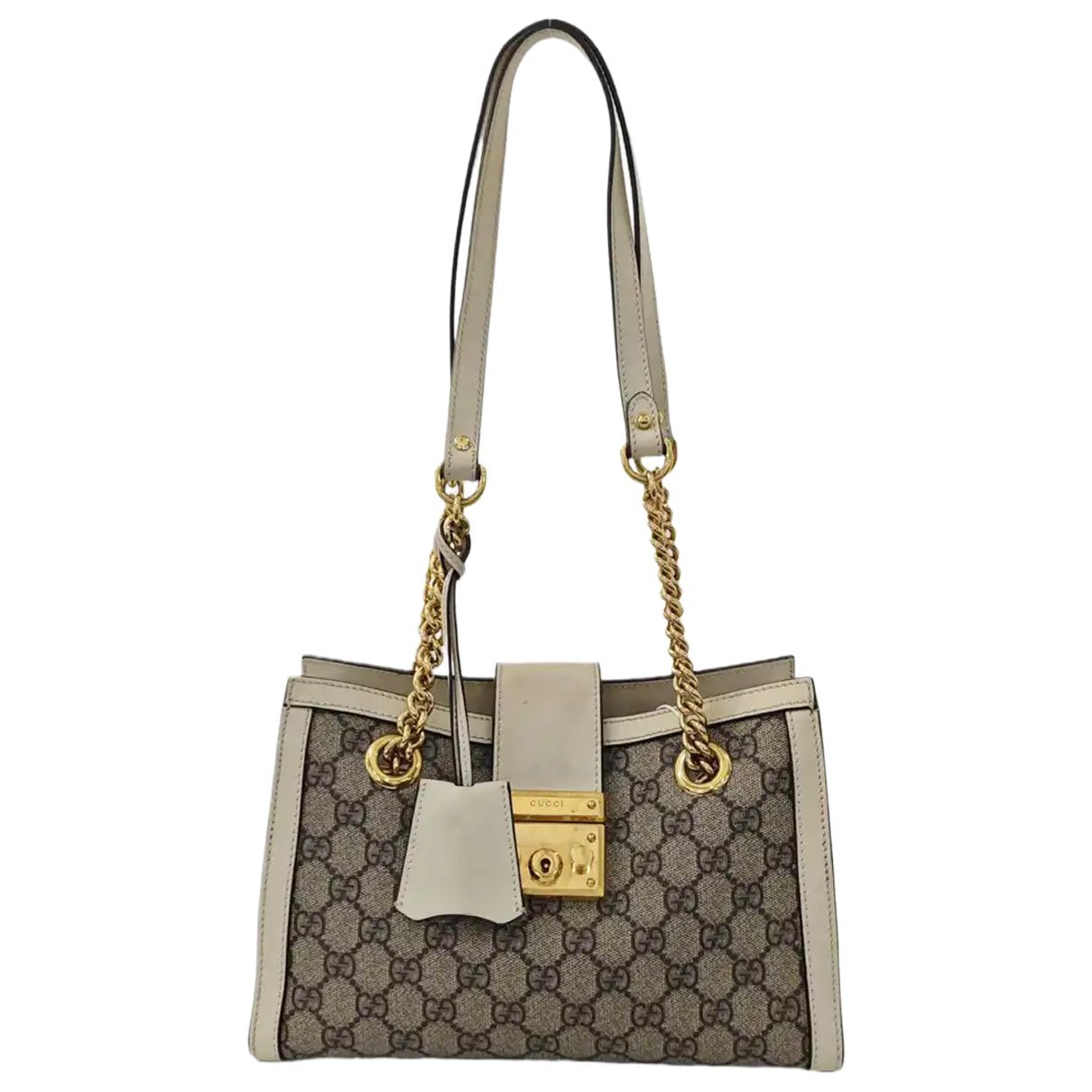 Padlock leather handbag