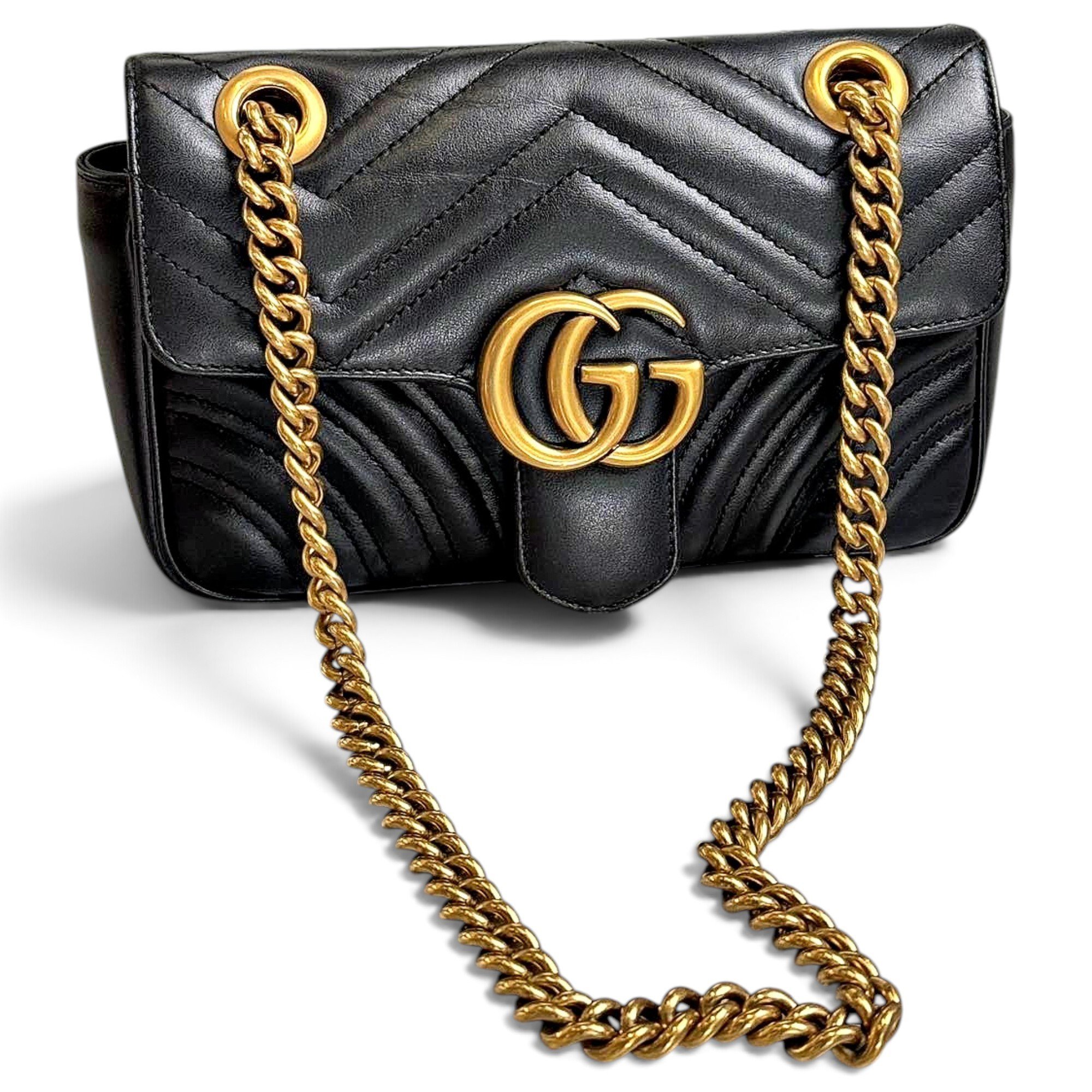 GG Marmont Flap leather crossbody bag