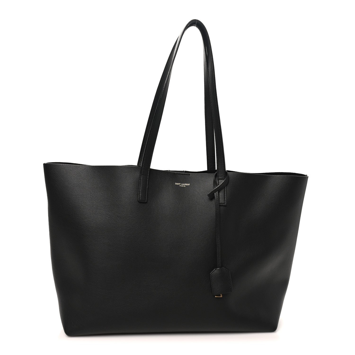 Saint Laurent Calfskin Large Shopping Tote Black