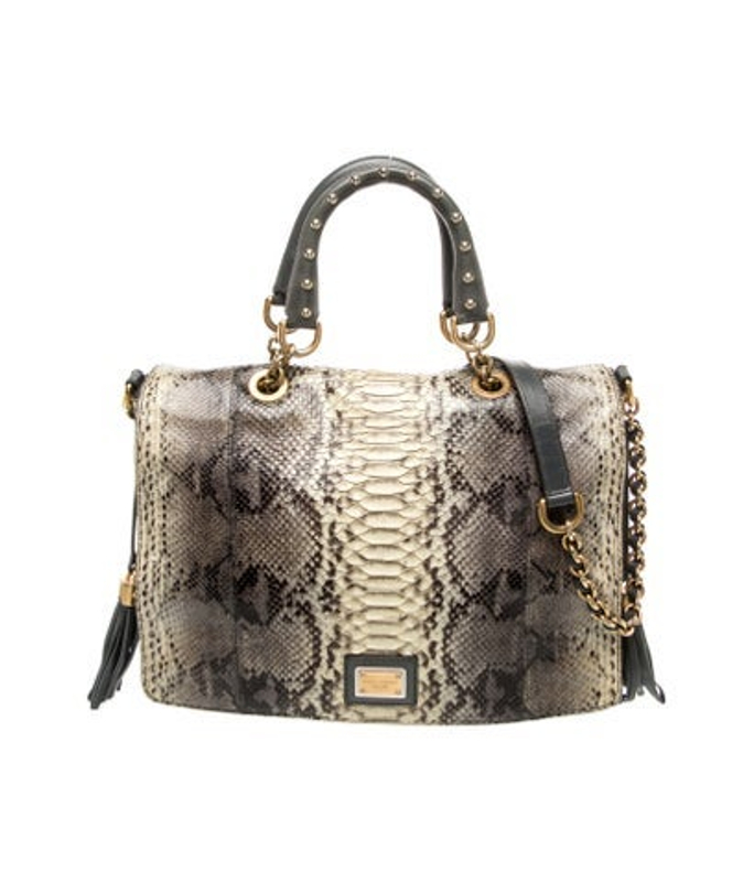 Dolce & Gabbana Gabbana Snakeskin Top Handle Bag