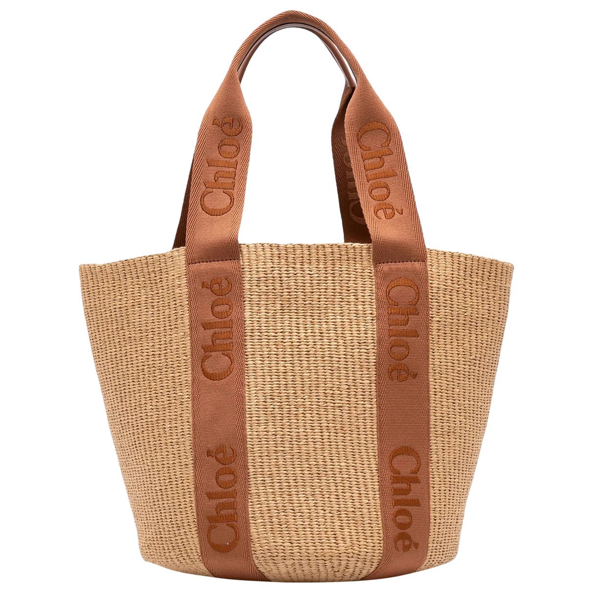 Woody leather tote