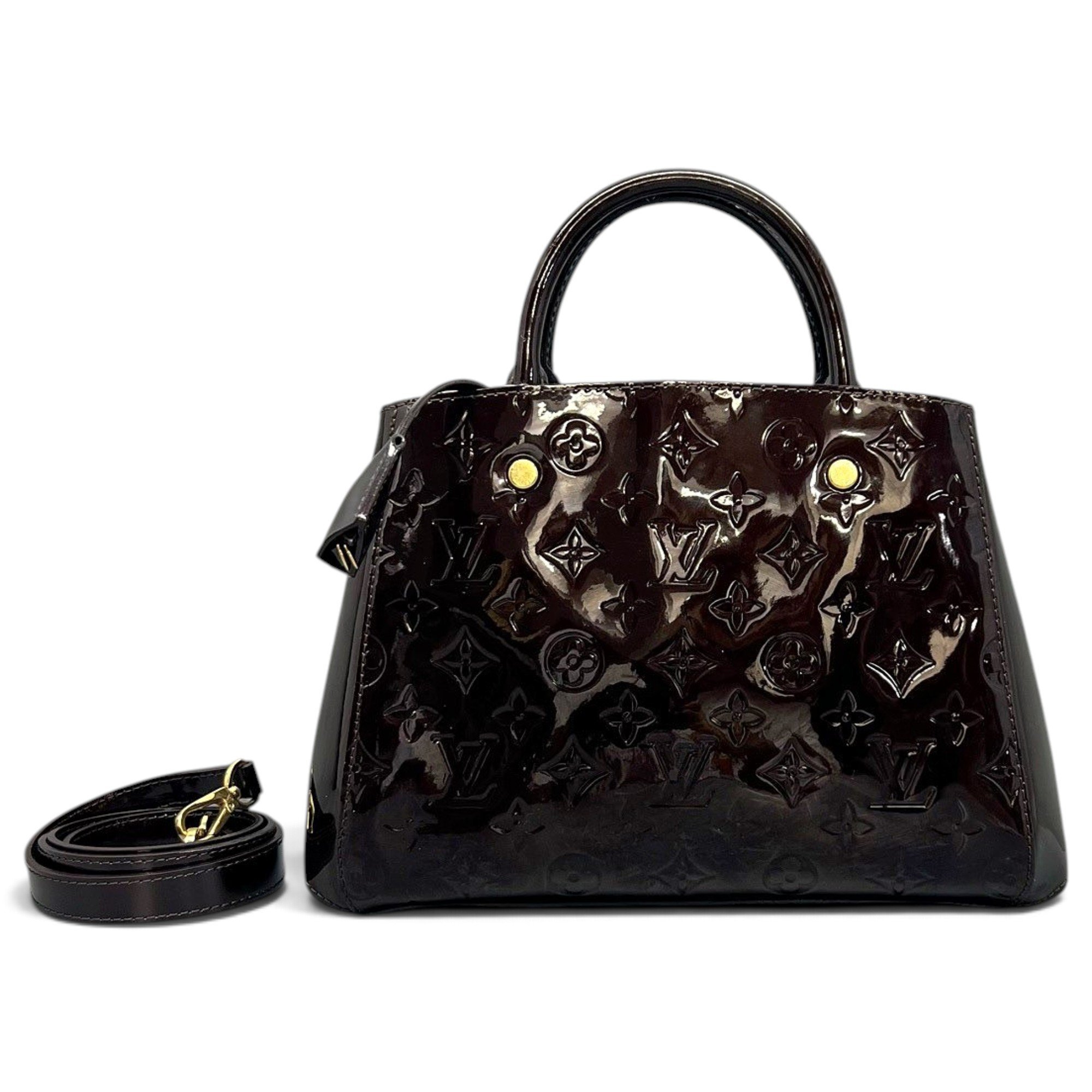 Montaigne patent leather handbag