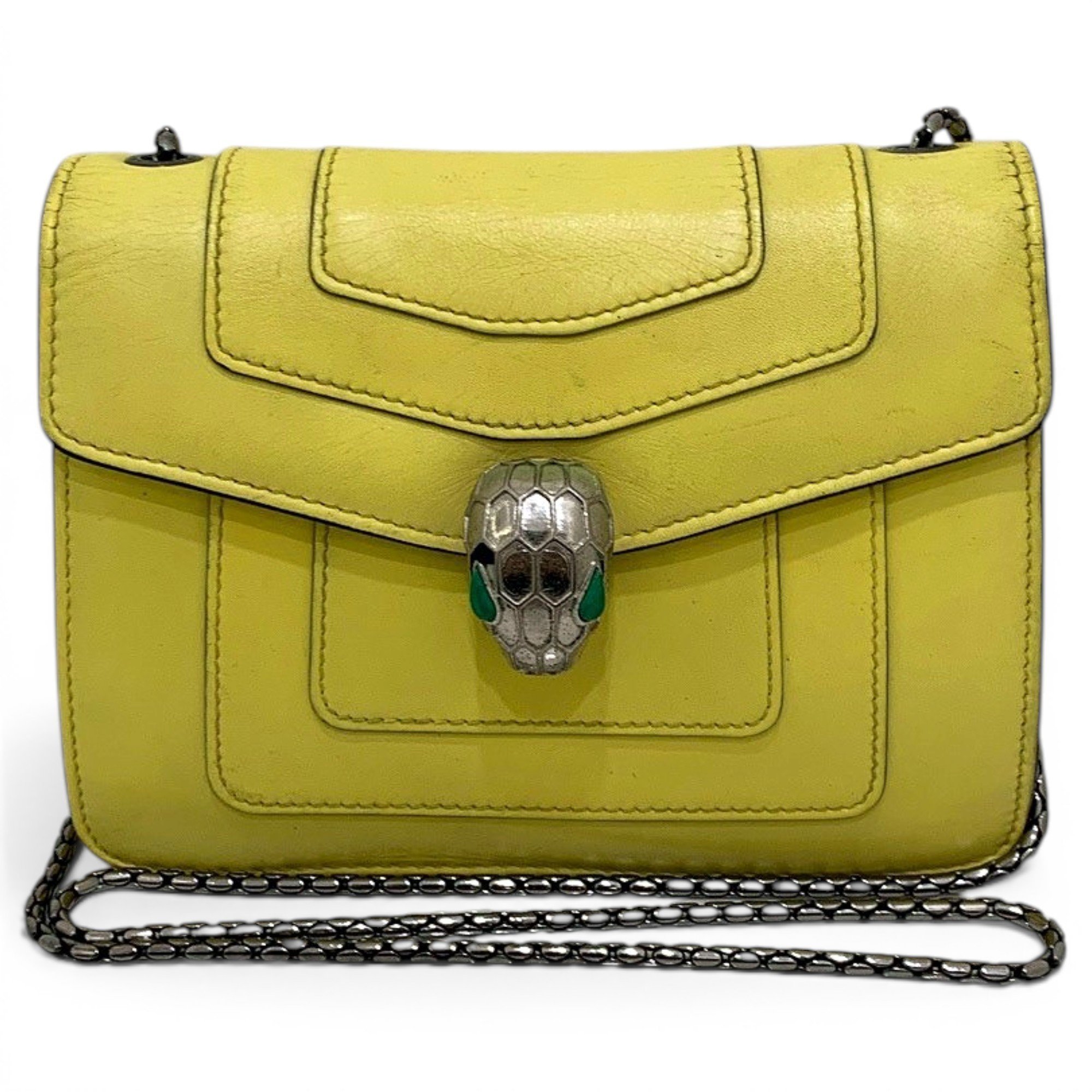 Serpenti leather handbag