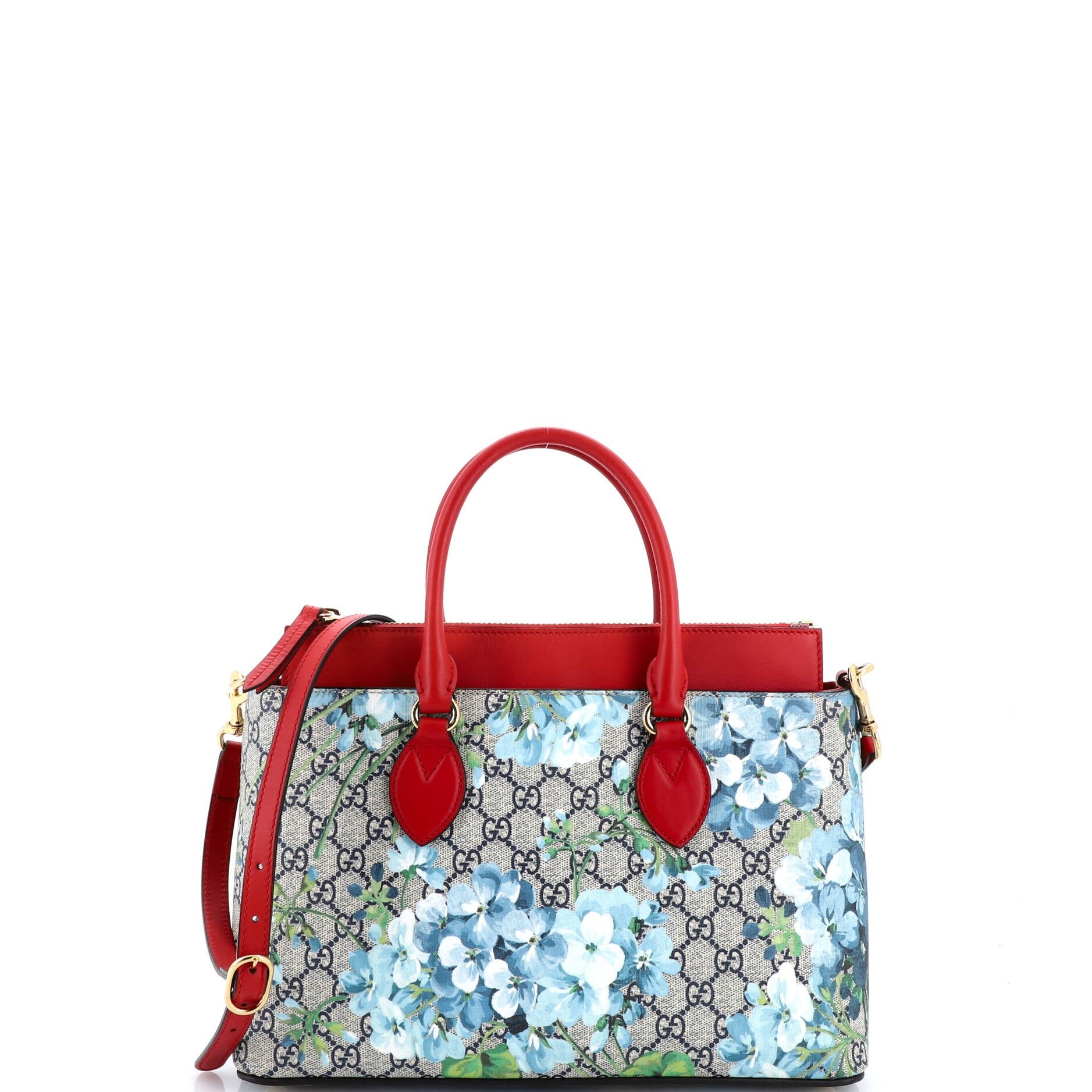 Gucci Linea A Convertible Tote Blooms Print GG Coated Canvas Small