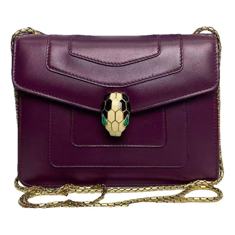 Serpenti leather handbag
