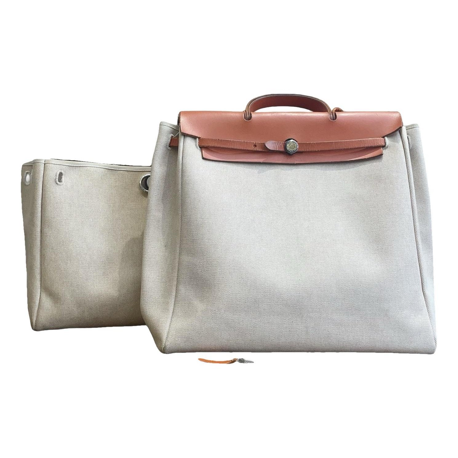 Hermes Herbag Handbag Natural