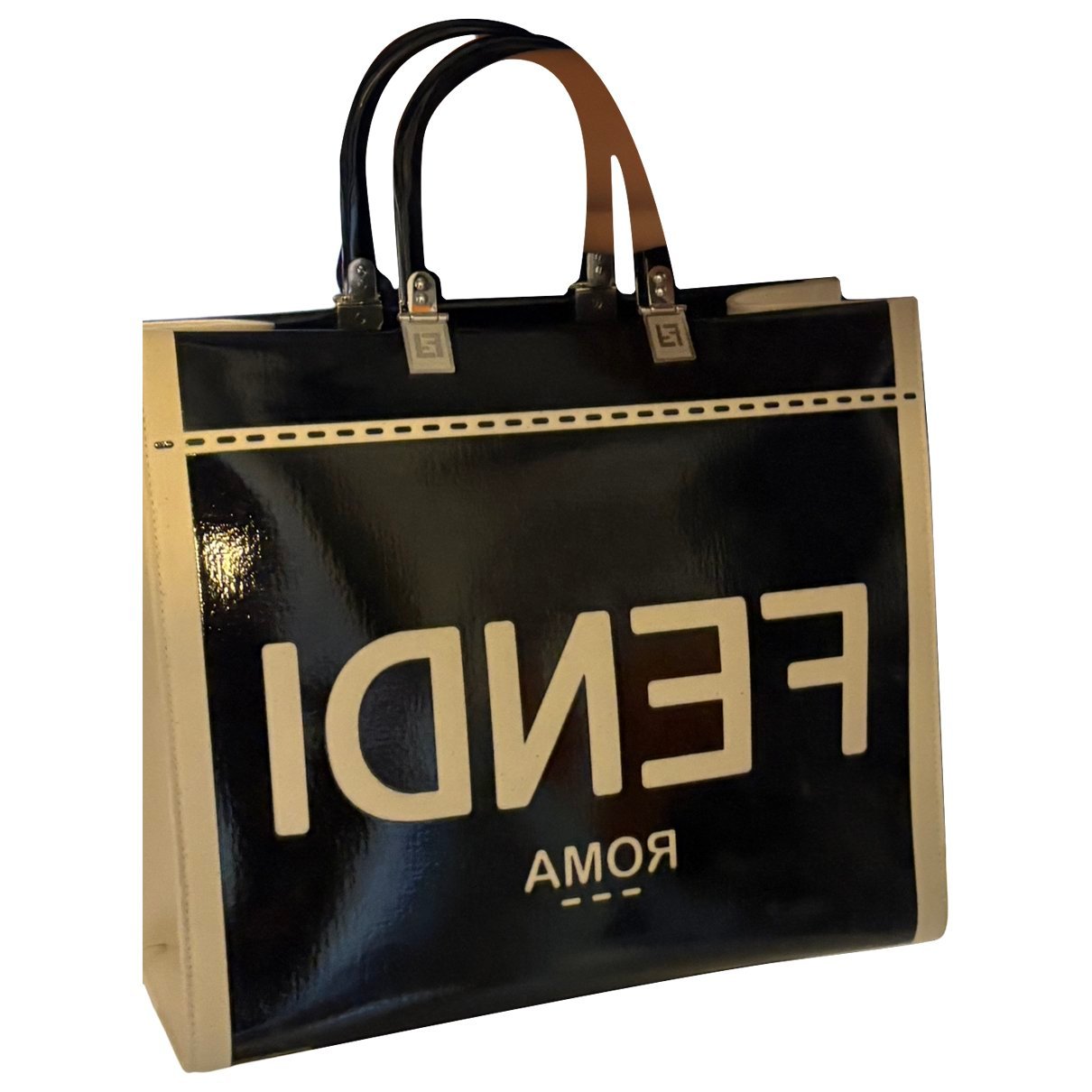 Sunshine patent leather tote