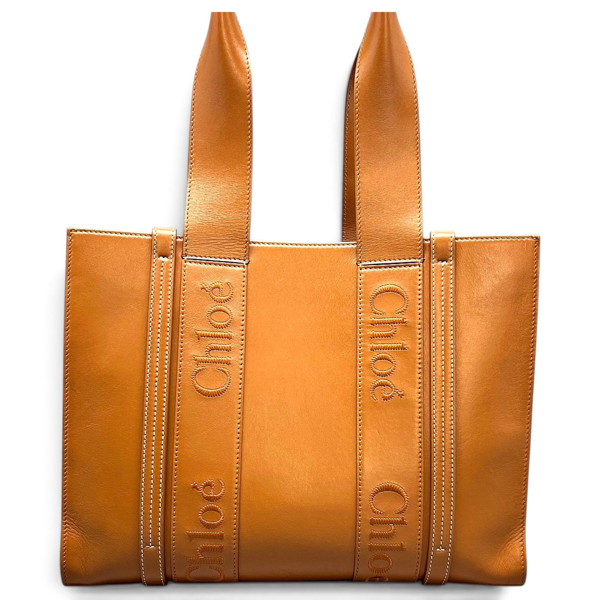 Woody leather handbag