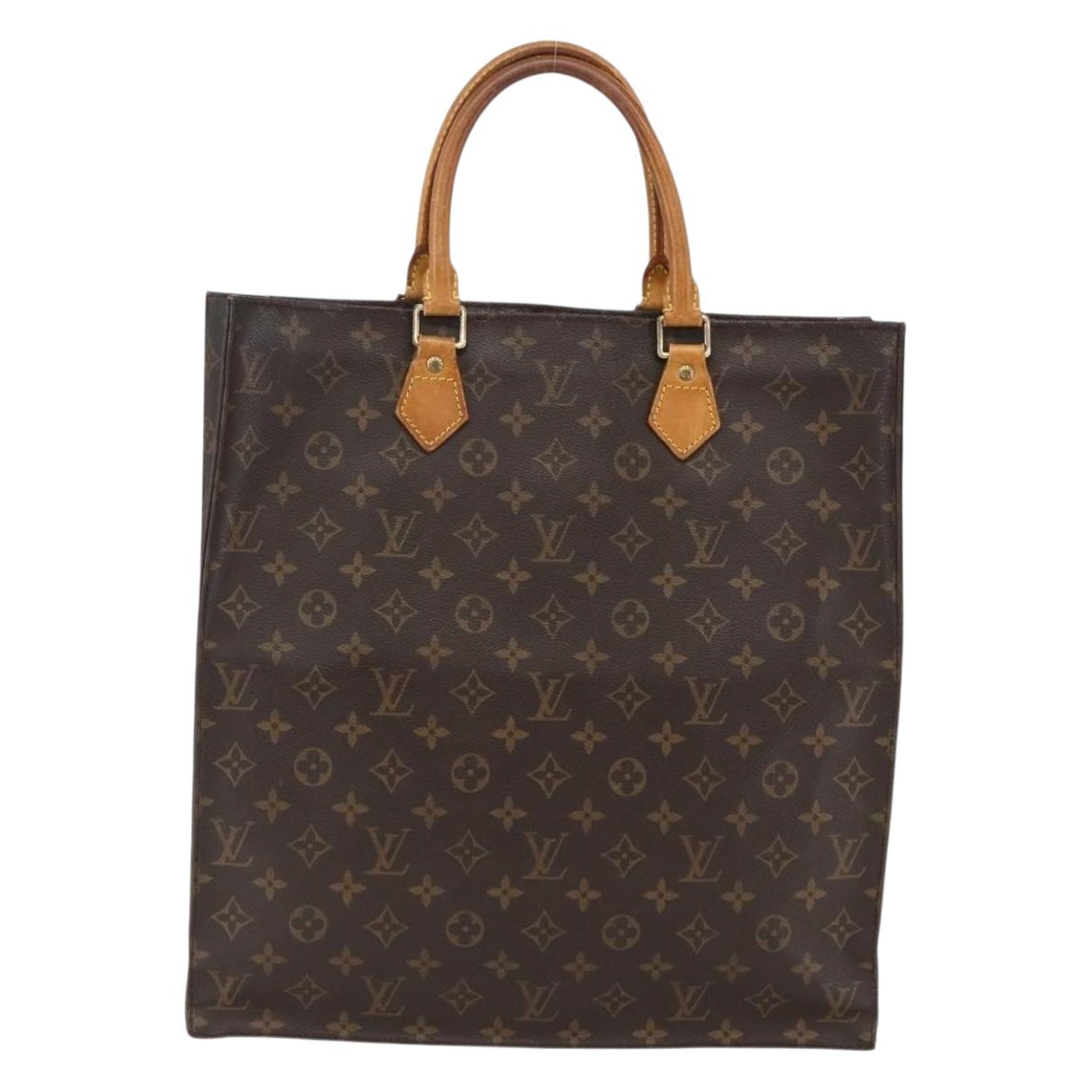 Plat leather handbag