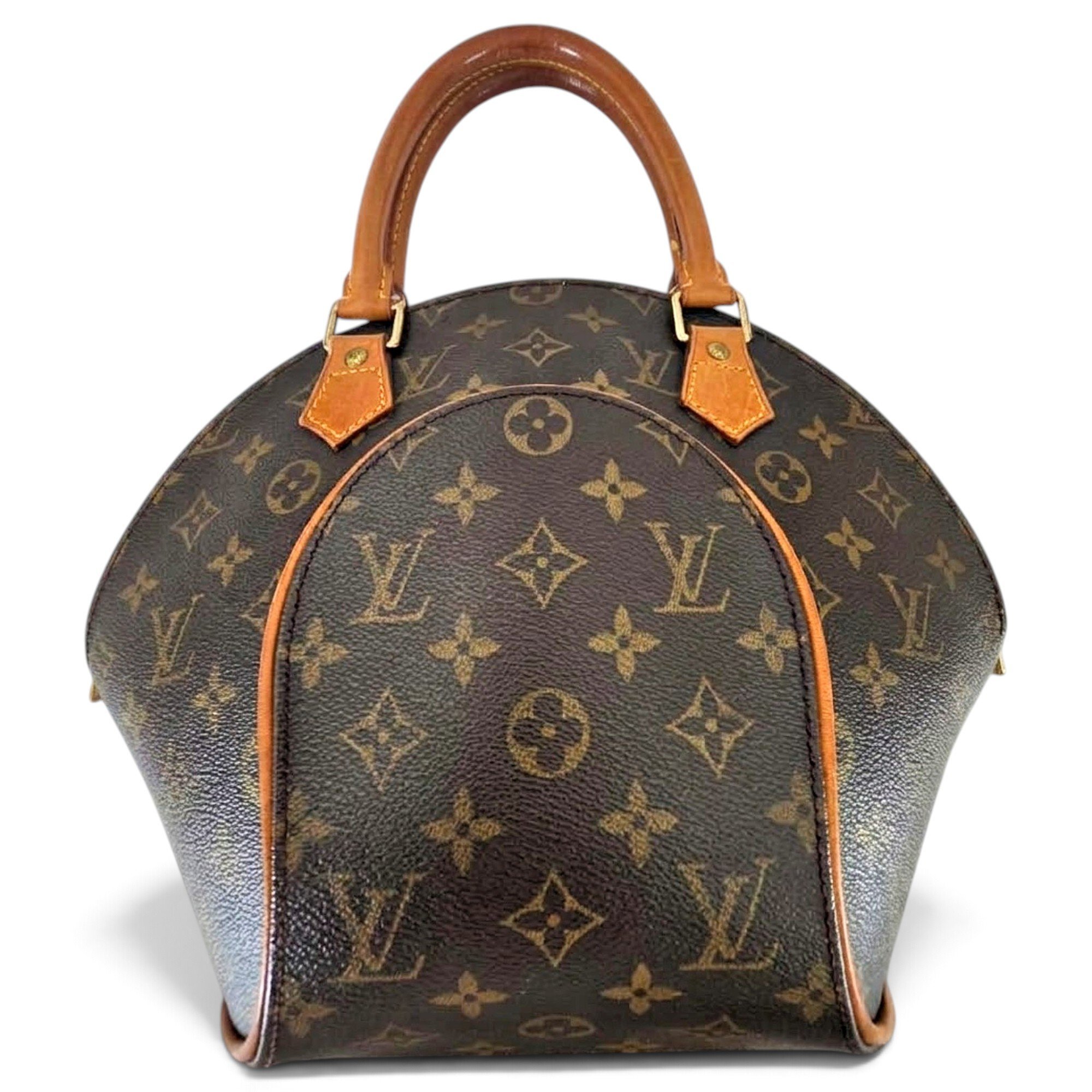 Ellipse leather handbag