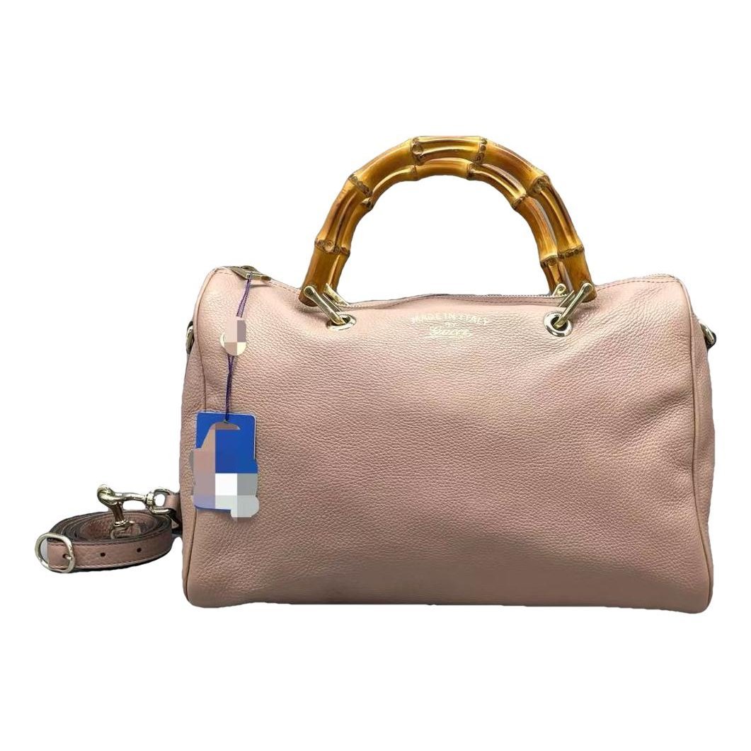 Bamboo Shopper leather handbag
