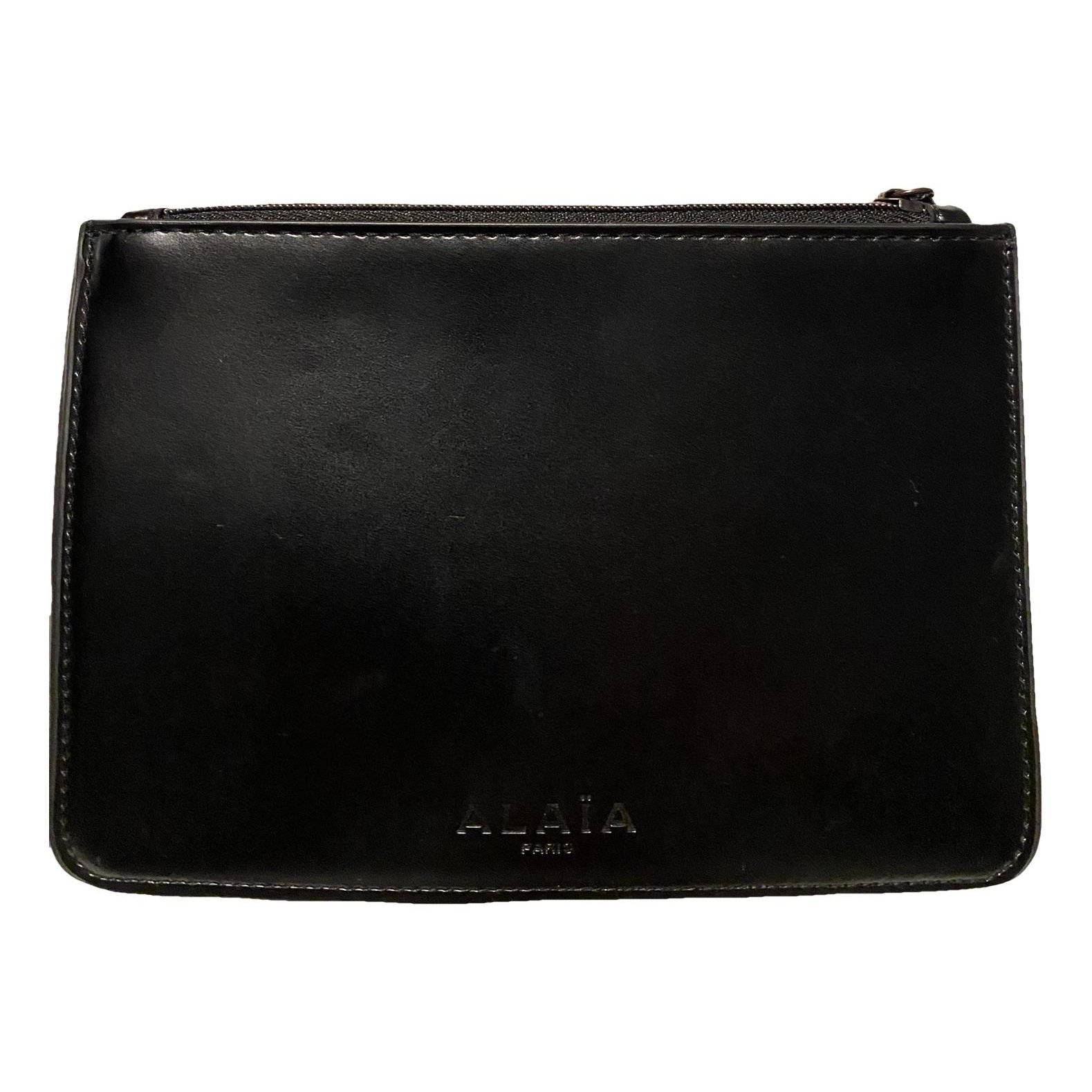 Leather clutch bag
