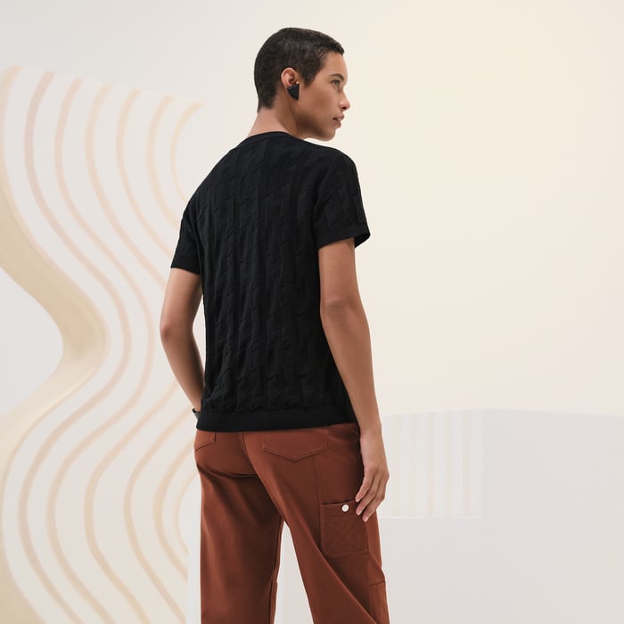 Noir "H" Short-sleeve Sweater