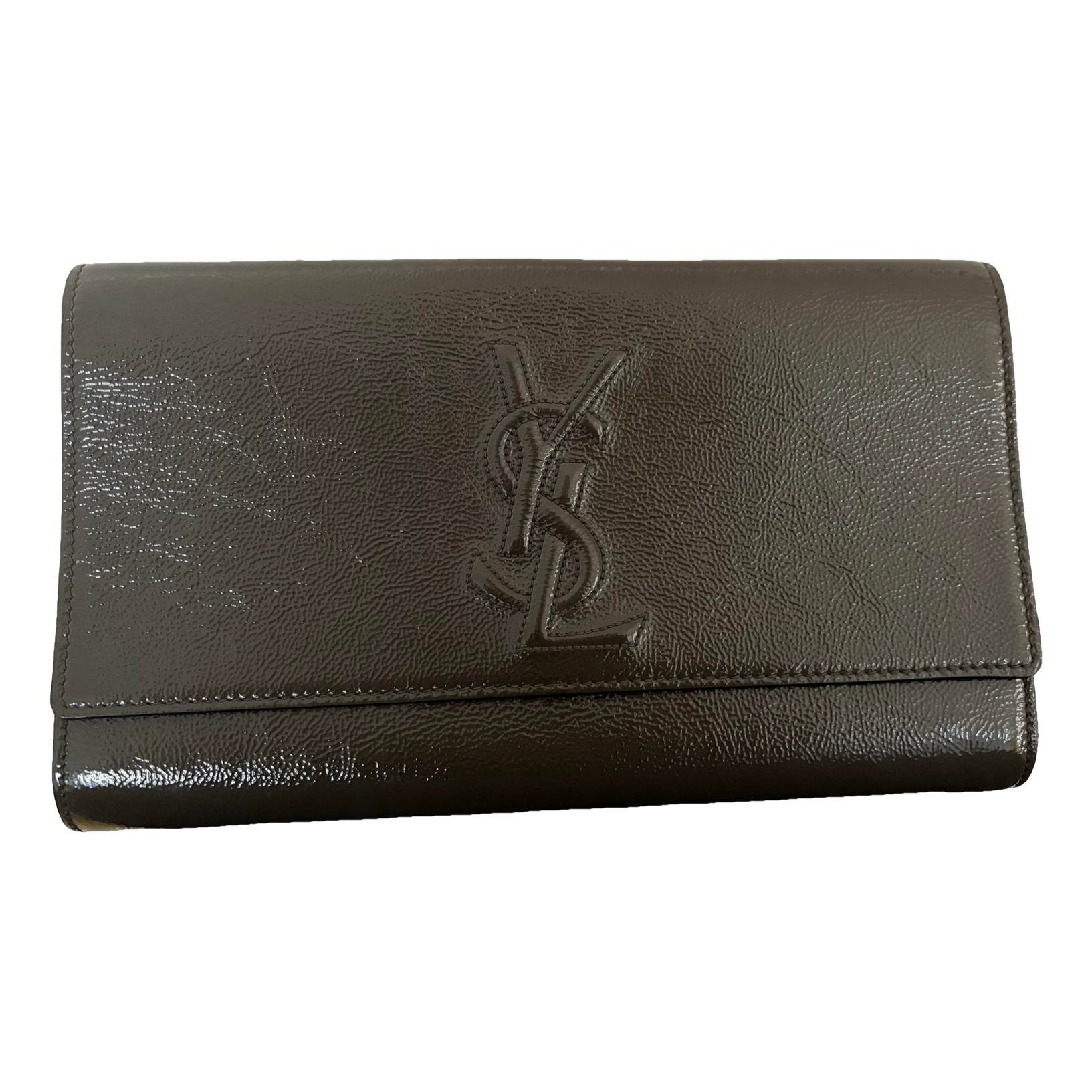 Leather clutch bag