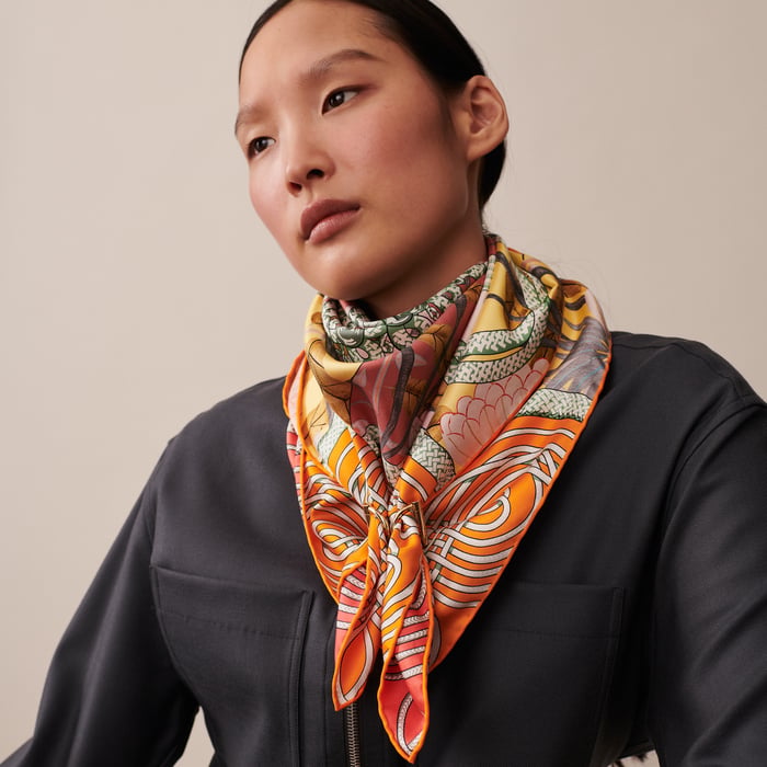 Brandebourgs Fleuris Double Face Scarf 90