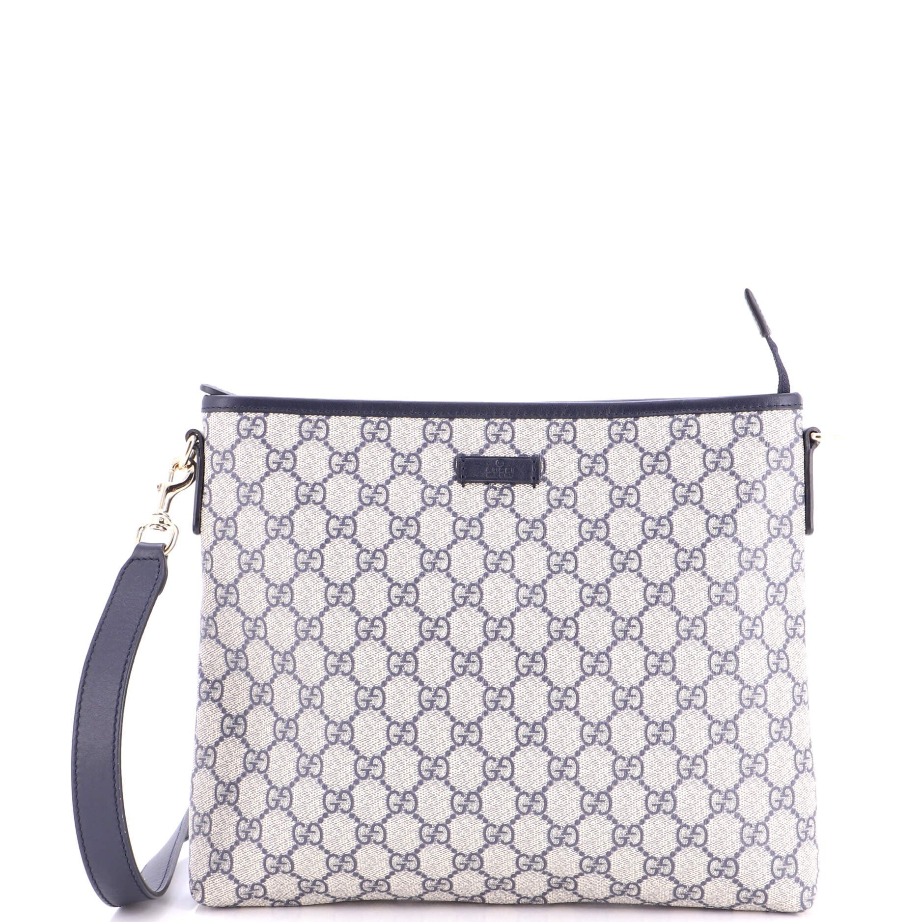Zip Top Messenger Bag GG Coated Canvas Medium
