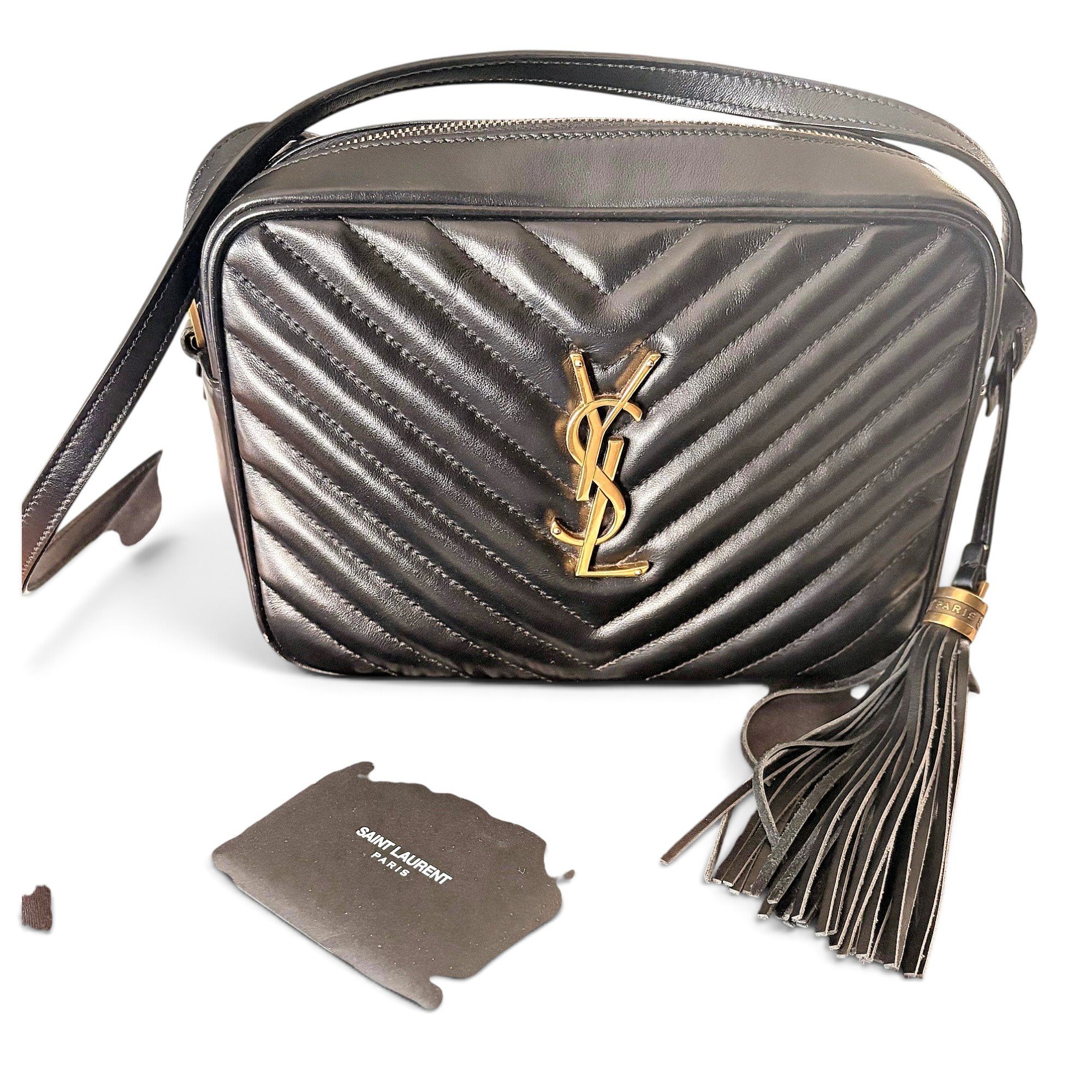 Camera Lou leather crossbody bag