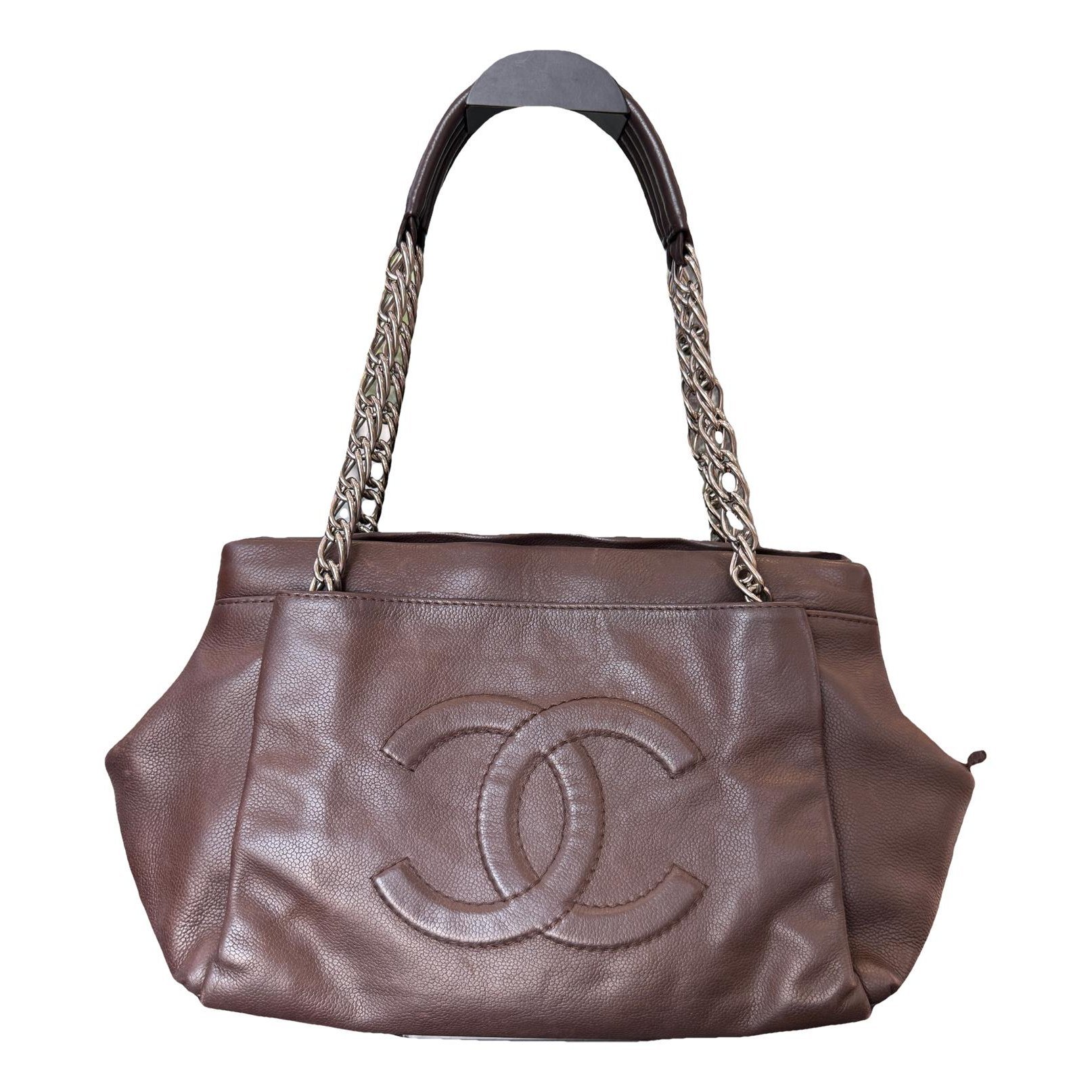 Vintage CC Chain leather tote