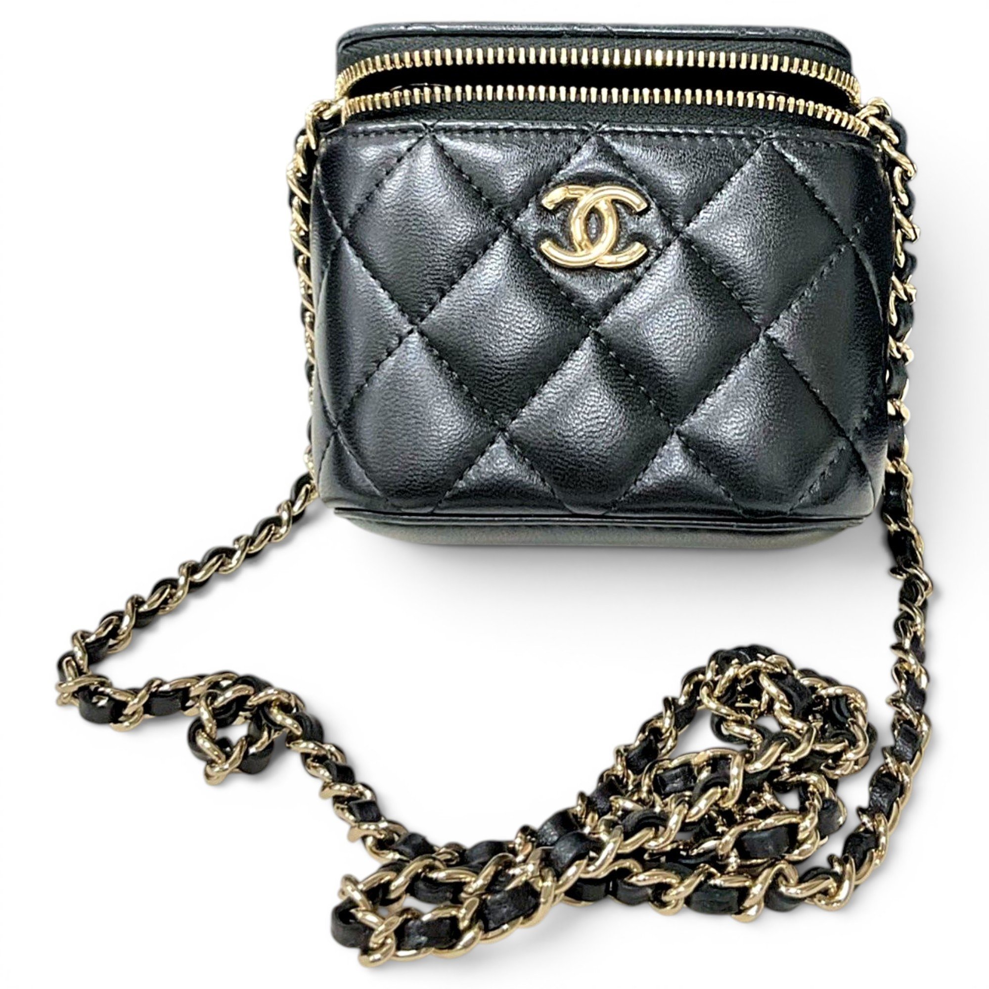 Vanity leather handbag