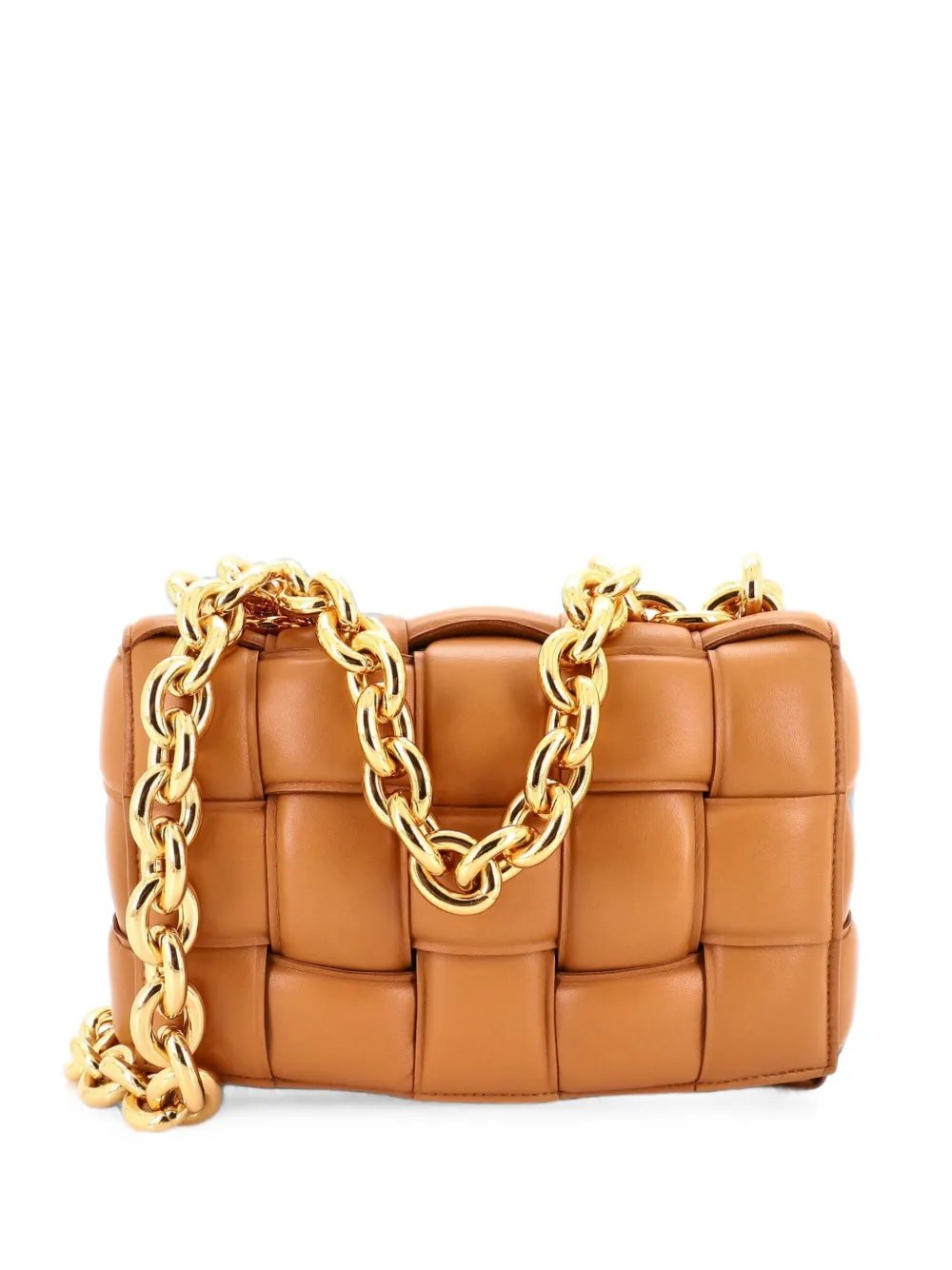 Cassette Chain Padded Maxi Intrecciato Leather crossbody bag