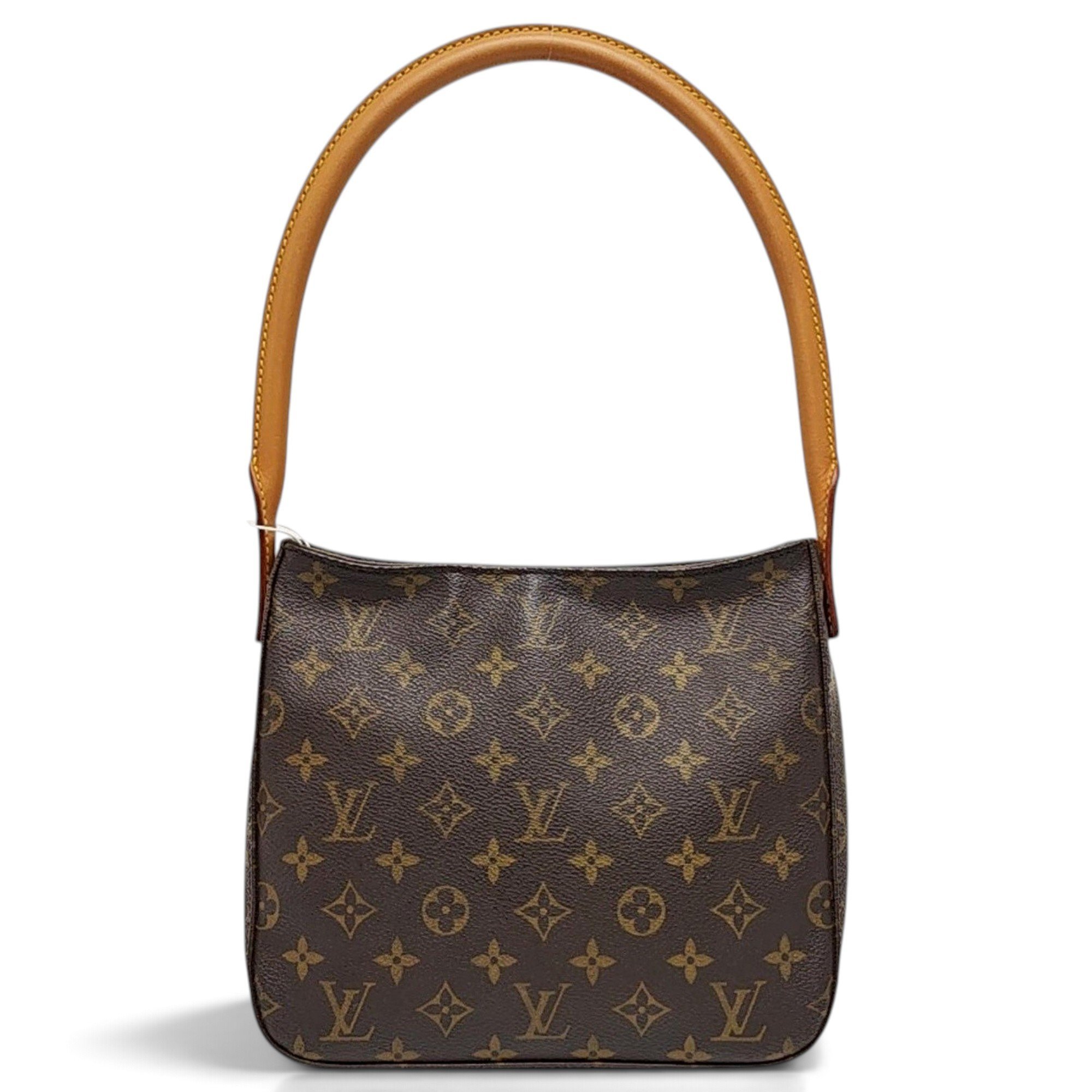 Looping leather handbag
