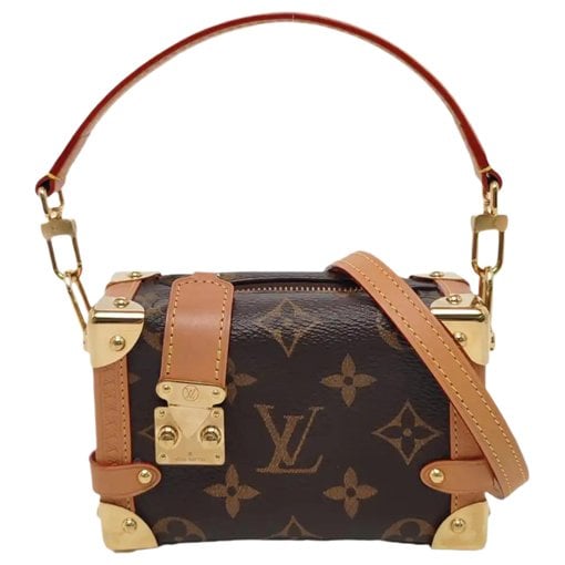 Side Trunk leather handbag