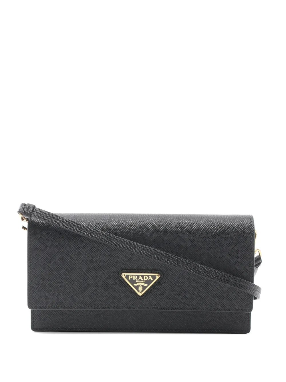 2020s mini Saffiano triangle-logo shoulder bag