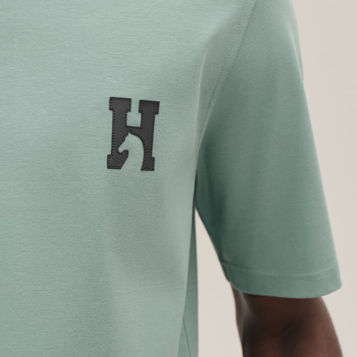 Céladon "H'Cheval" T-shirt With Leather Detail