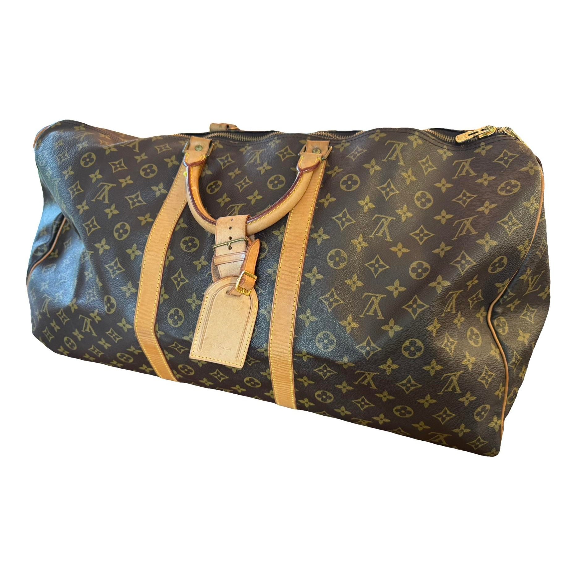 Keepall leather travel bag