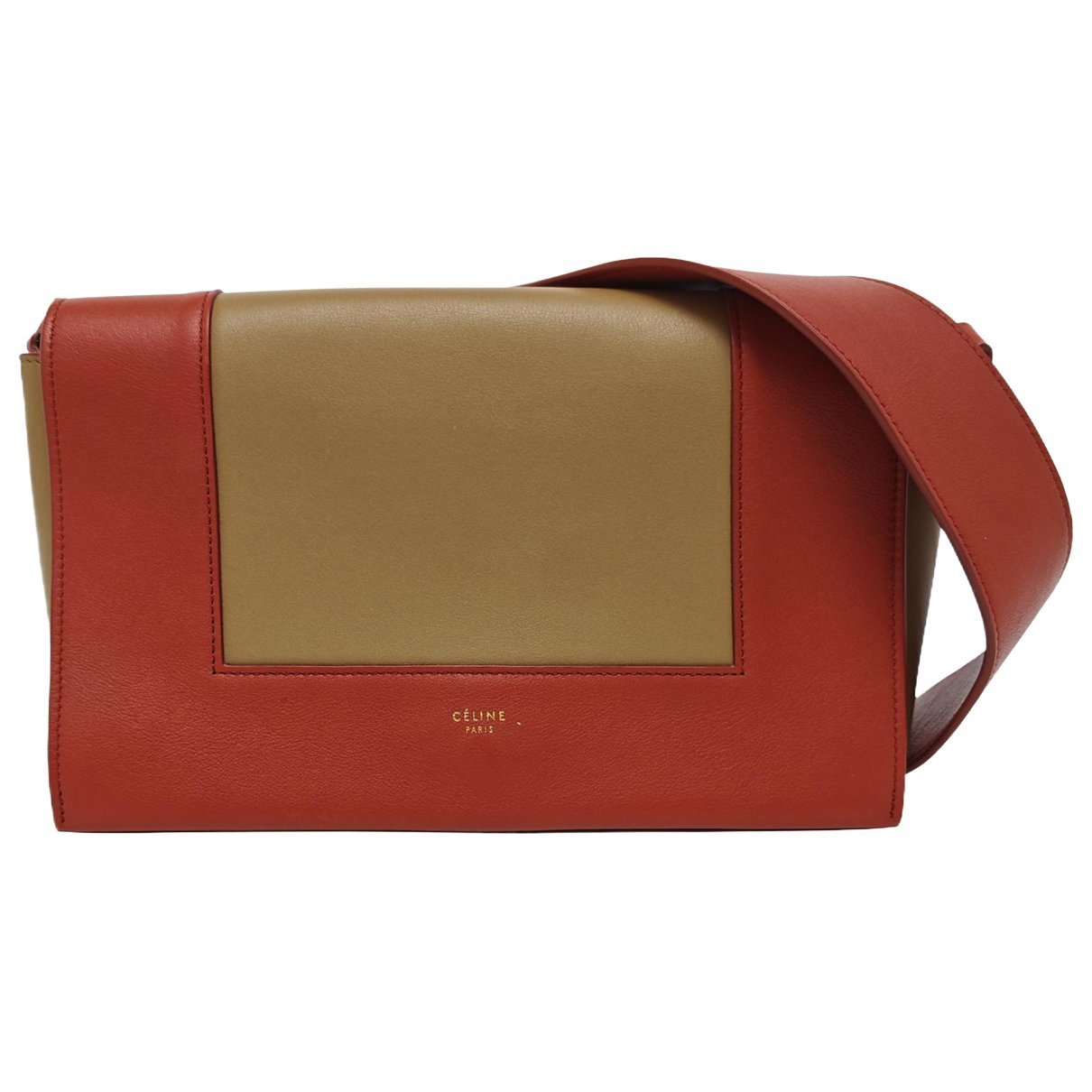 Frame leather handbag