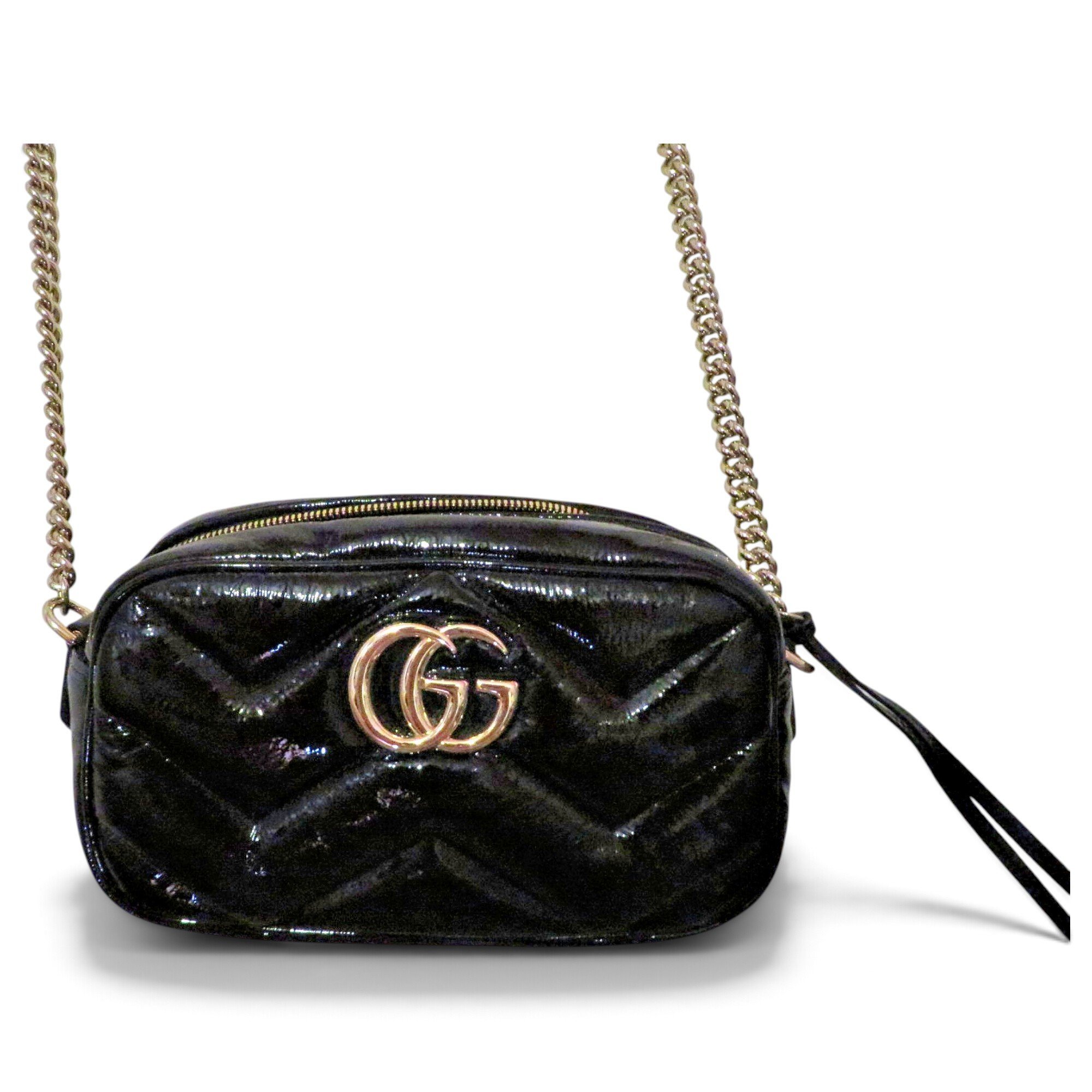 GG Marmont patent leather crossbody bag