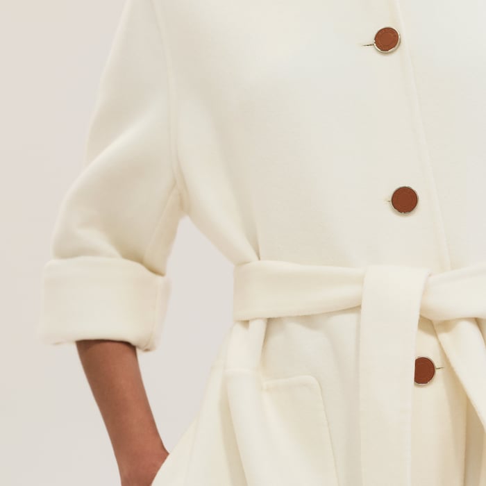 Blanc Naturel Cashmere Wrap Coat
