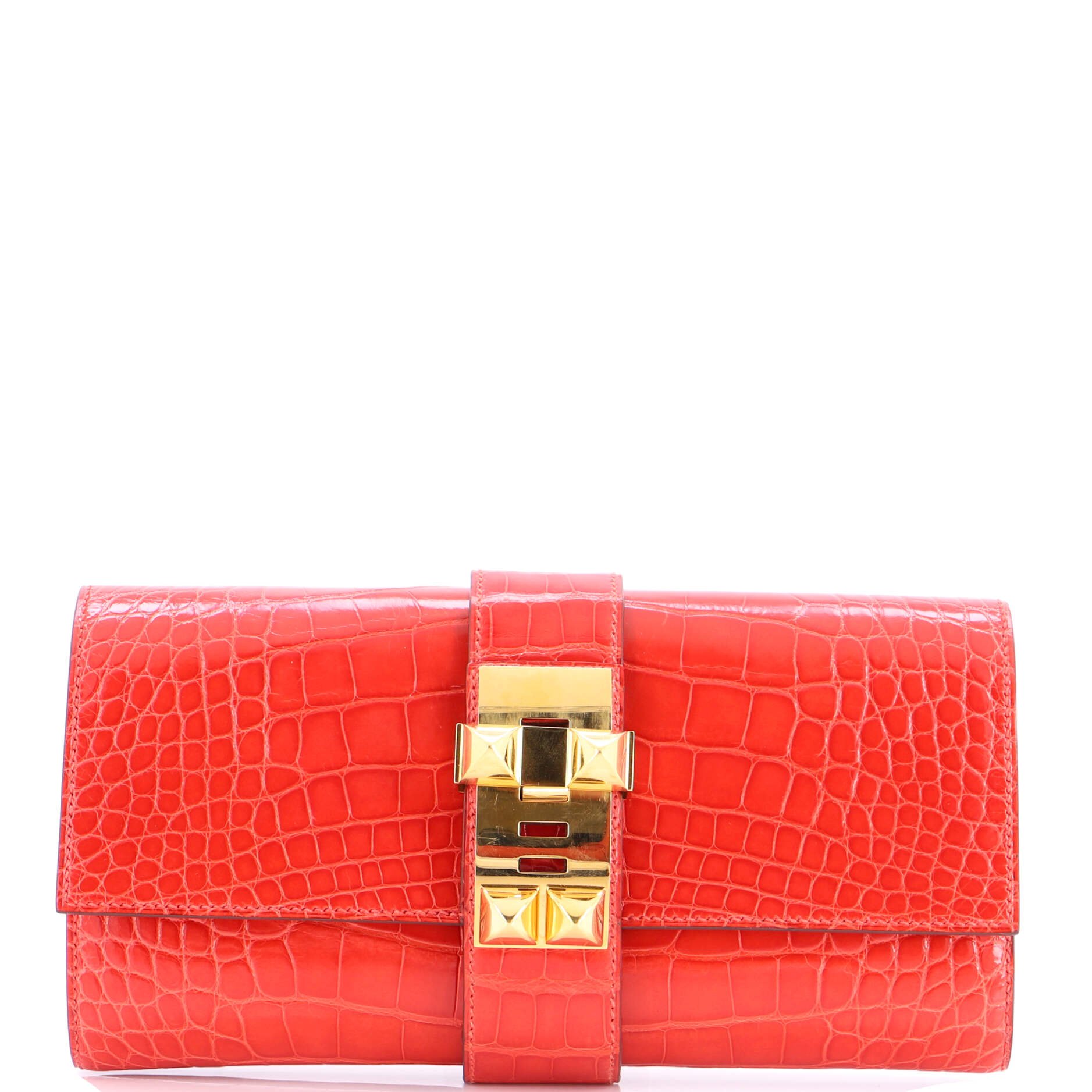 Hermes Medor Clutch Shiny Alligator 23