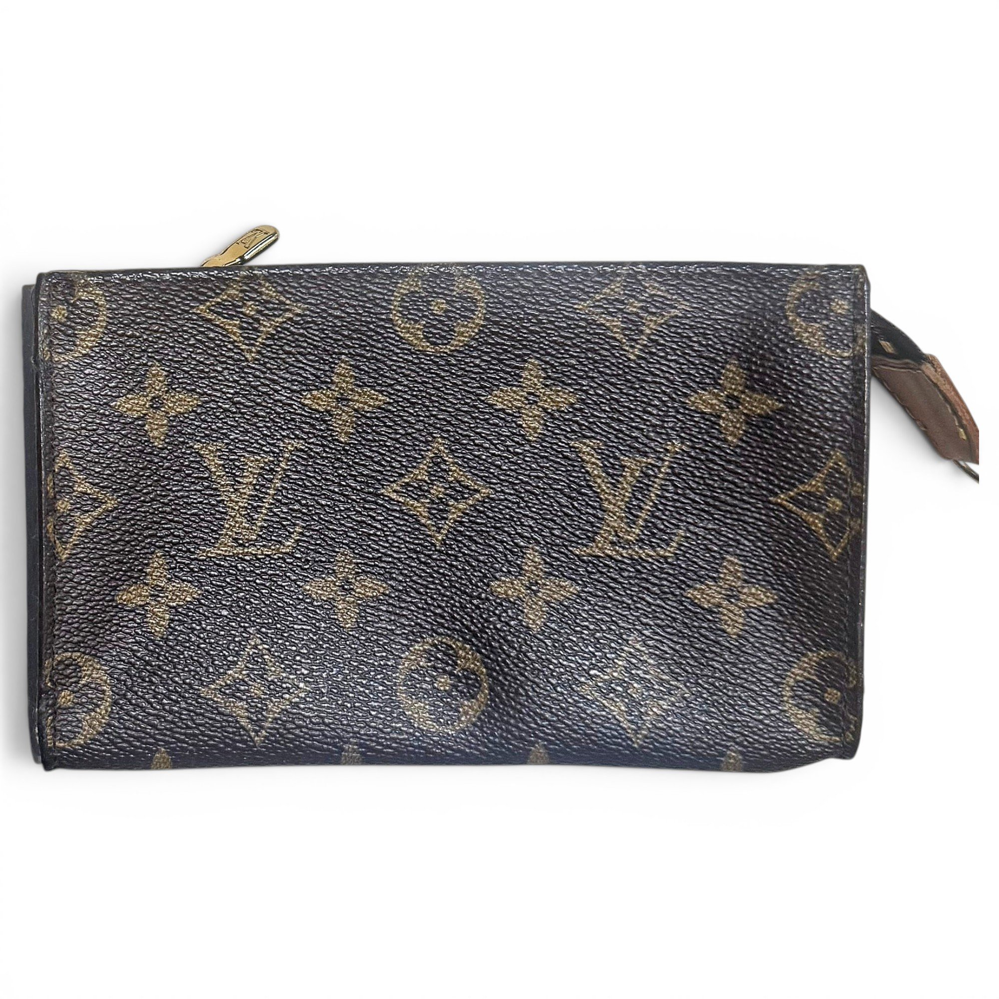Leather clutch bag