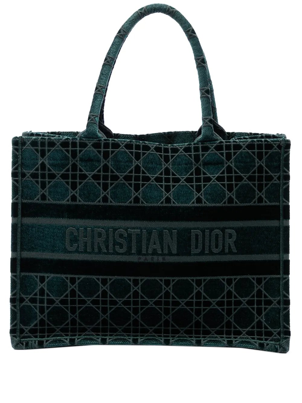 2020 Medium Embroidered Velvet Cannage Book tote bag