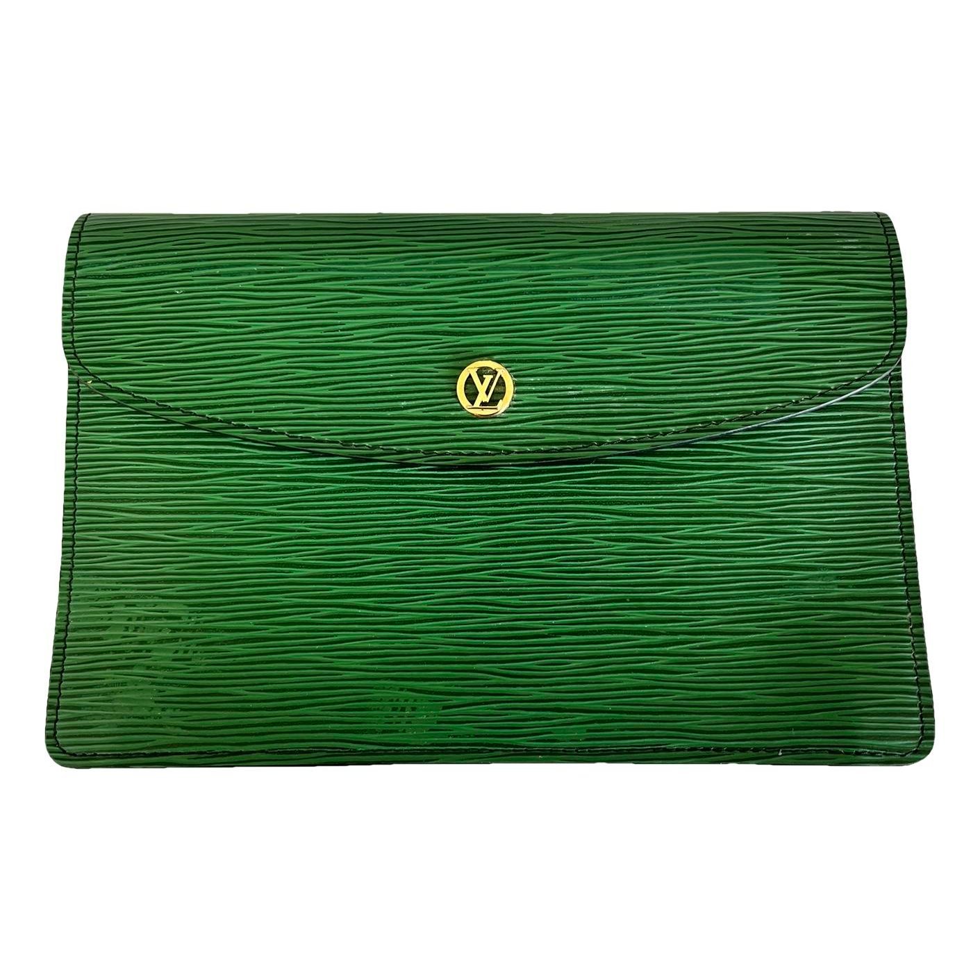 Leather clutch bag