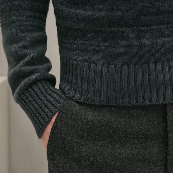 Vert Chrome "Bouclette Ombree" Crewneck Sweater