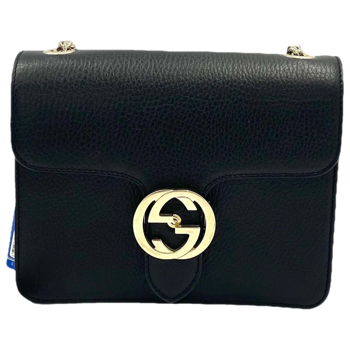 Interlocking leather handbag
