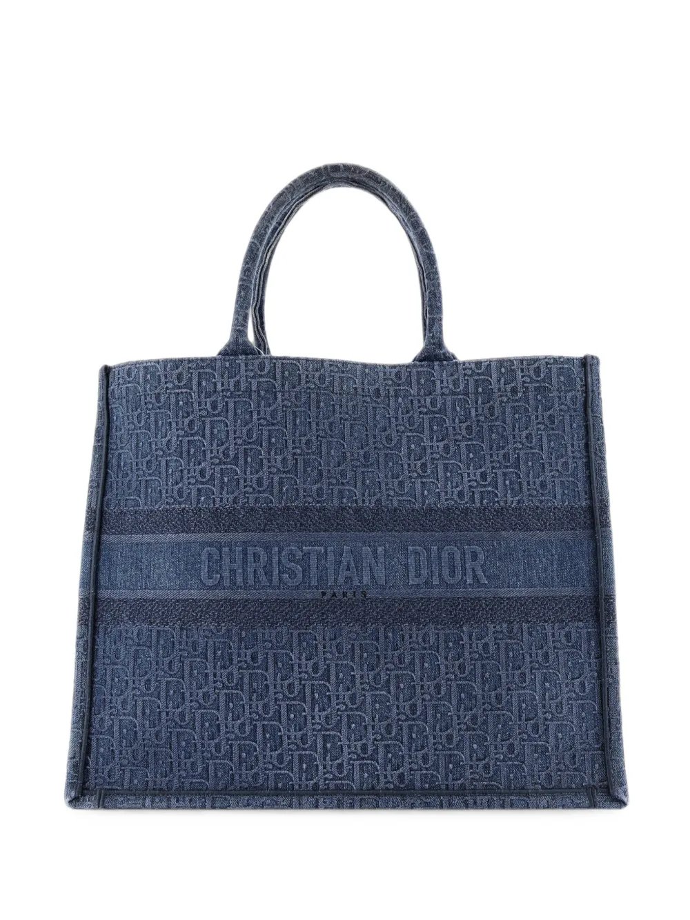 Book Oblique Denim Large tote bag