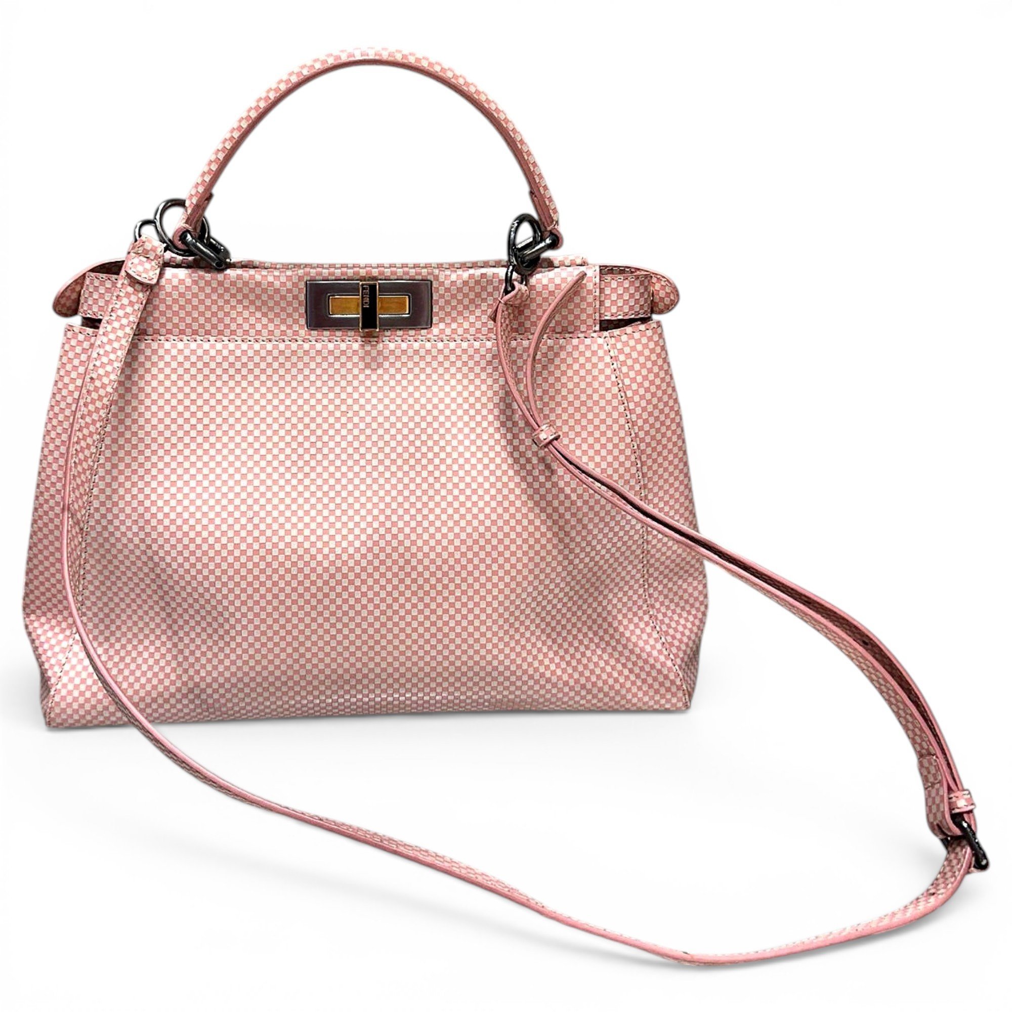 Peekaboo leather handbag