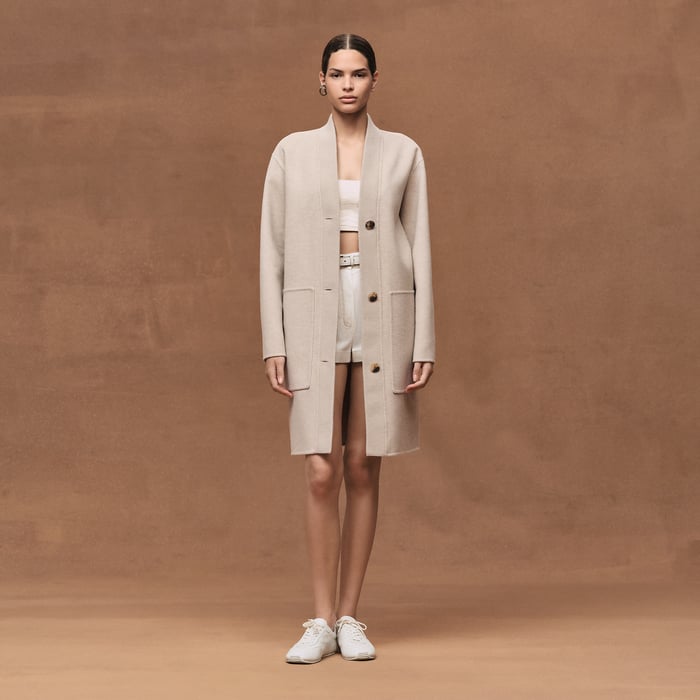 Beige Naturel Cardigan Coat