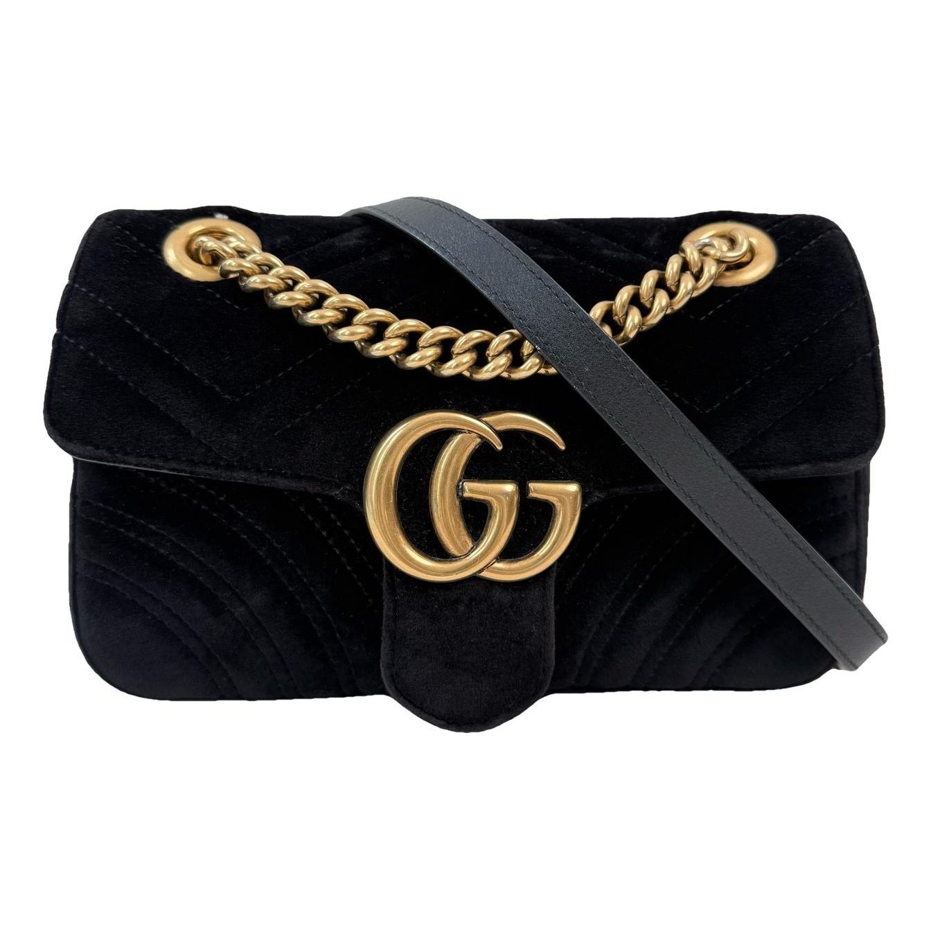 GG Marmont Flap velvet crossbody bag