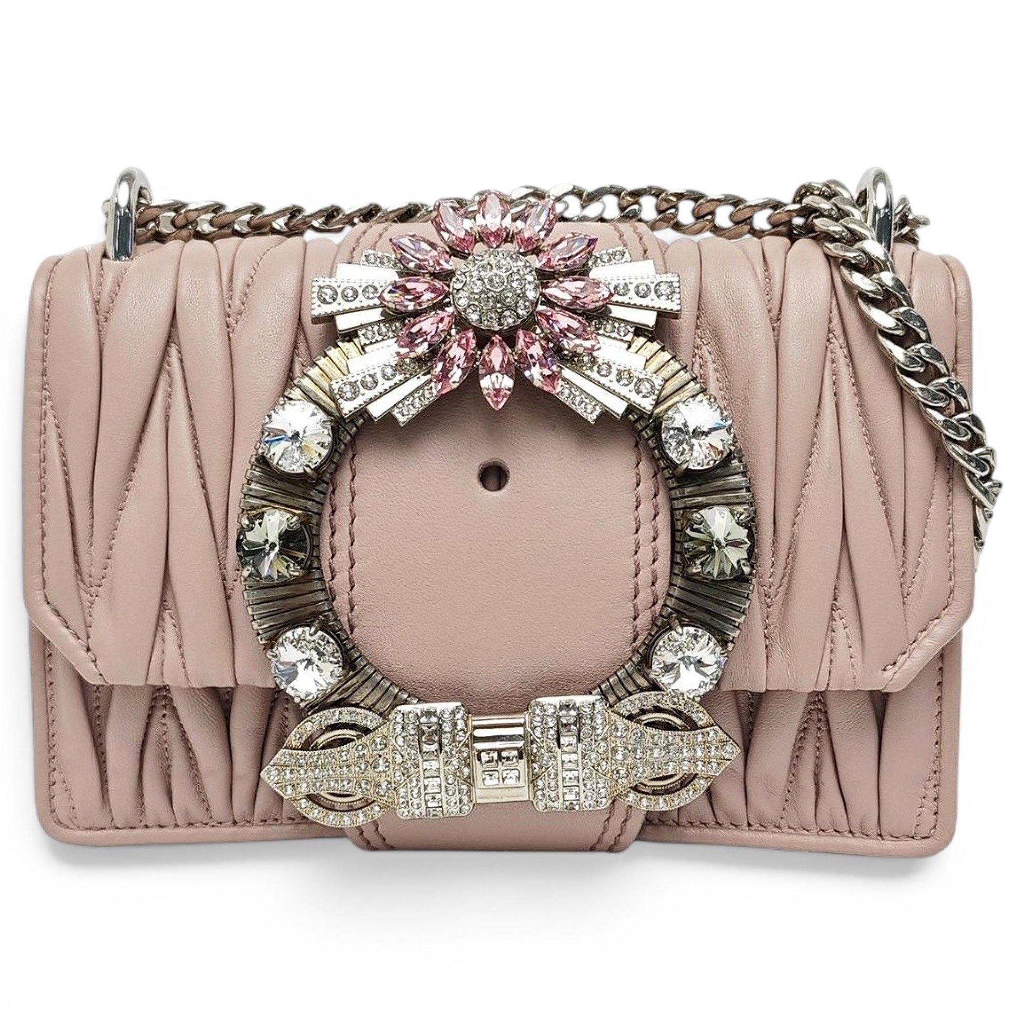 Miu Lady leather handbag