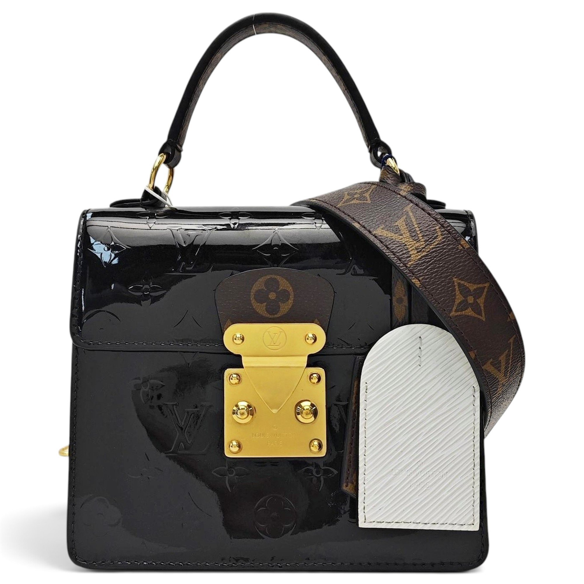 Spring street patent leather handbag